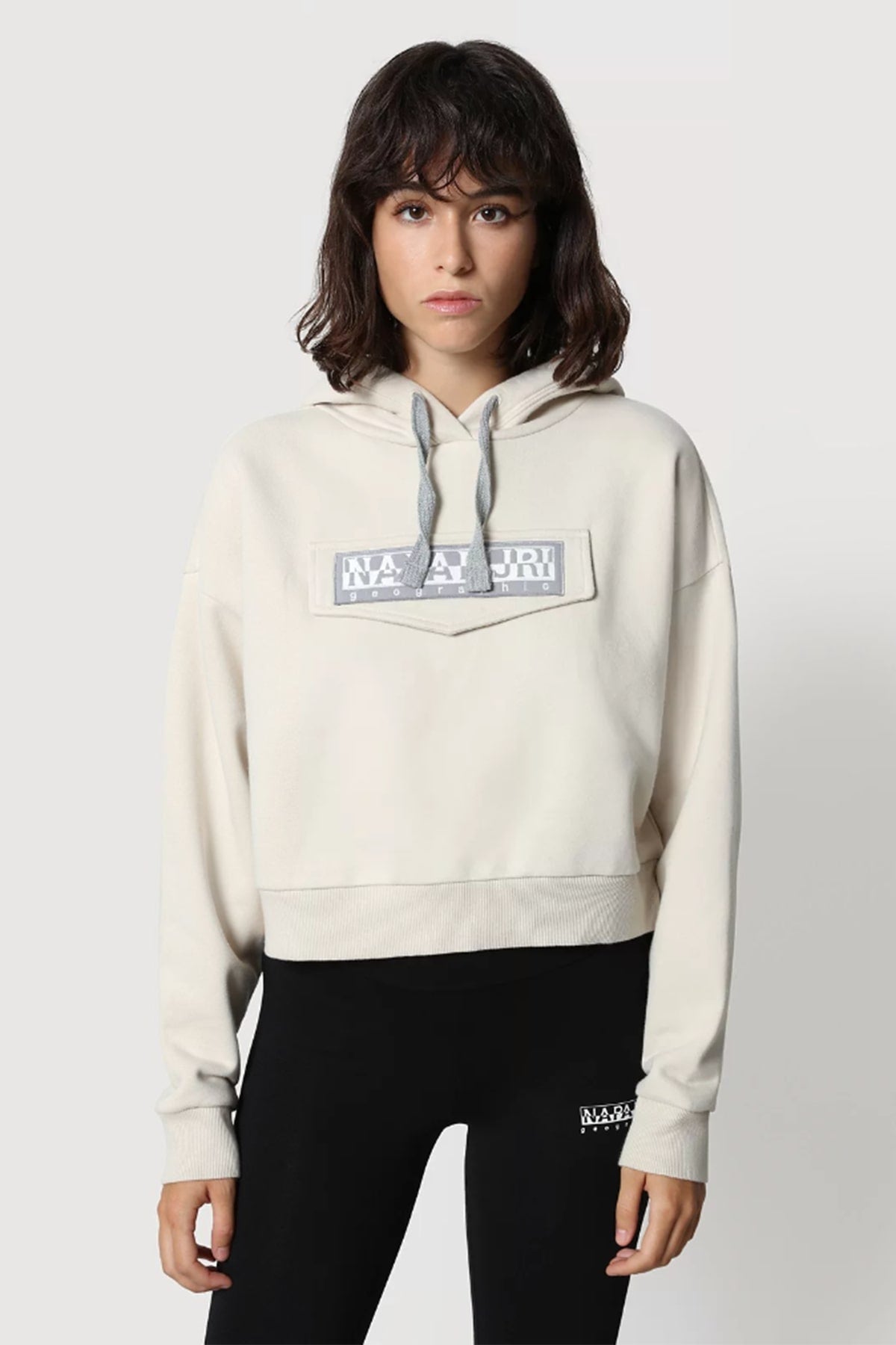 Napapijri Burgee Kapüşonlu Crop Sweatshirt-Libas Trendy Fashion Store
