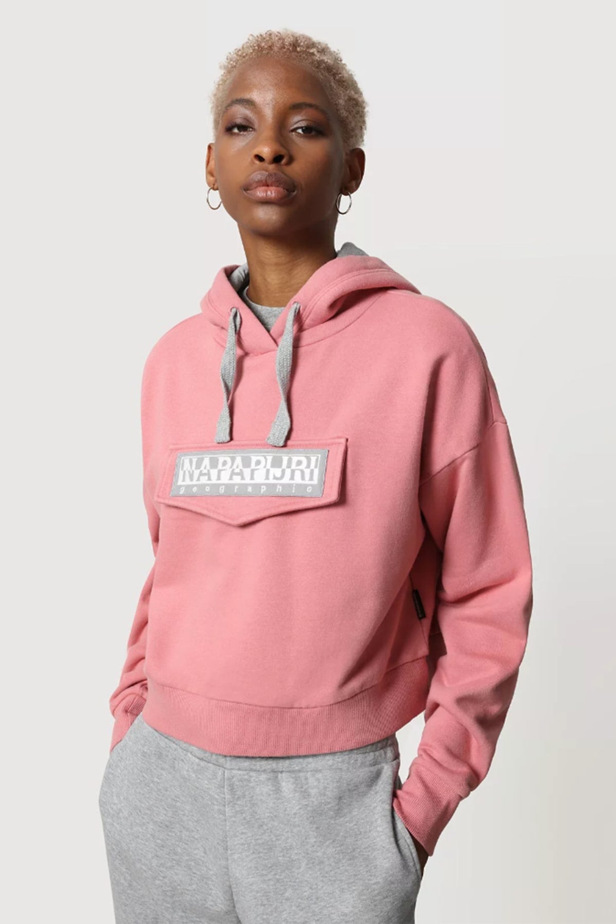 Napapijri Burgee Kapüşonlu Crop Sweatshirt-Libas Trendy Fashion Store