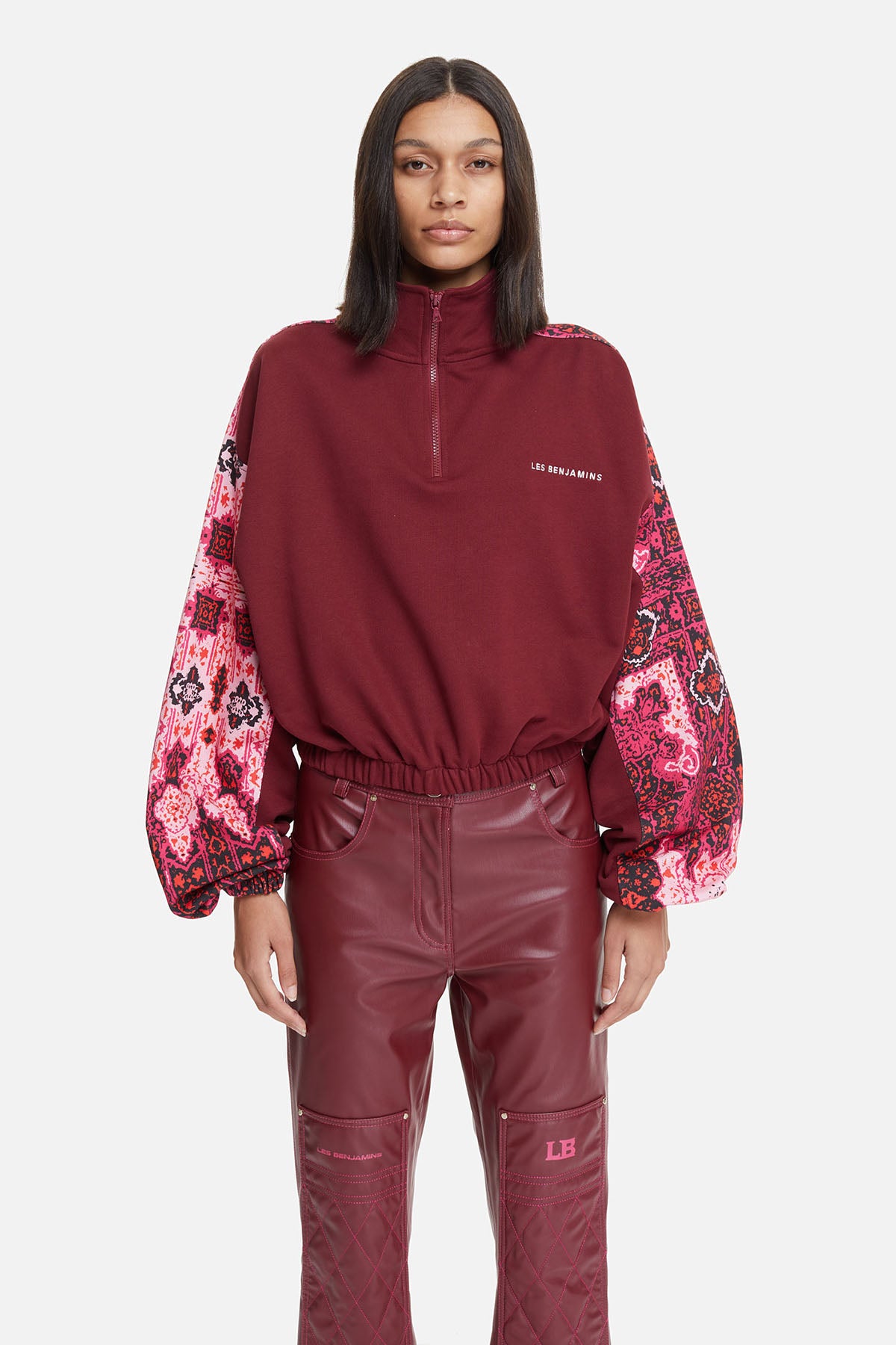 Les Benjamins Dik Yaka Geniş Kesim Sweatshirt-Libas Trendy Fashion Store