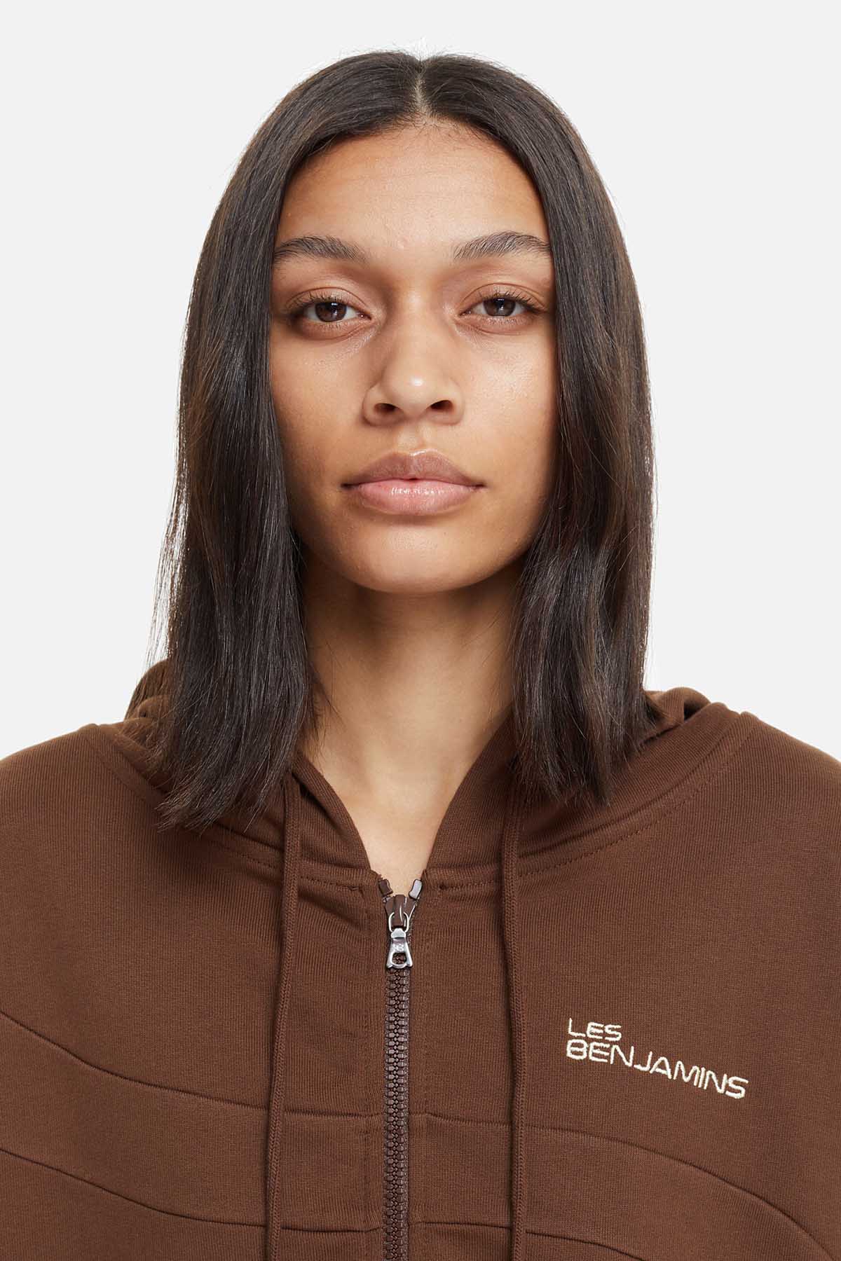 Les Benjamins Geniş Kesim Fermuarlı Kapüşonlu Sweatshirt Ceket-Libas Trendy Fashion Store