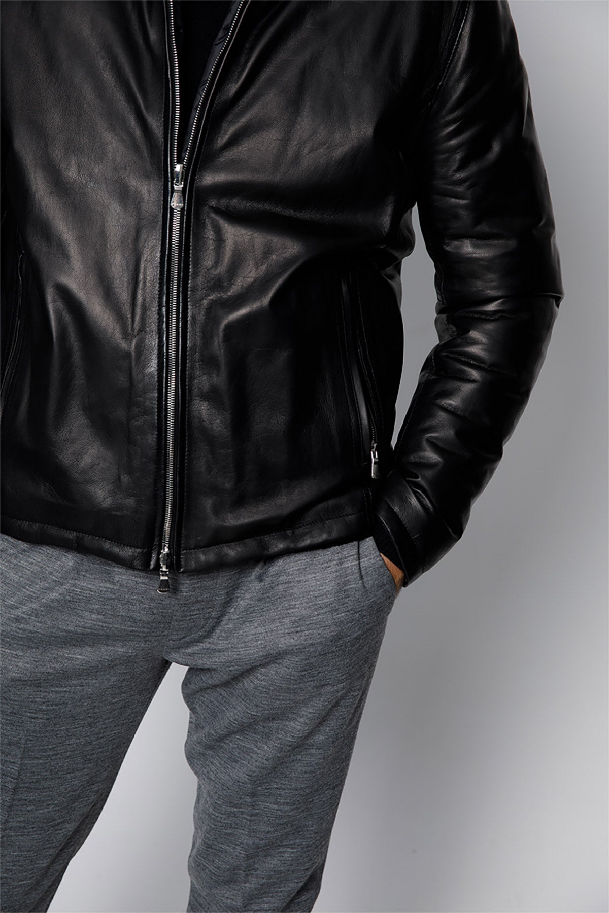 Fradi Darius Çift Taraflı Dolgulu Deri Ceket-Libas Trendy Fashion Store