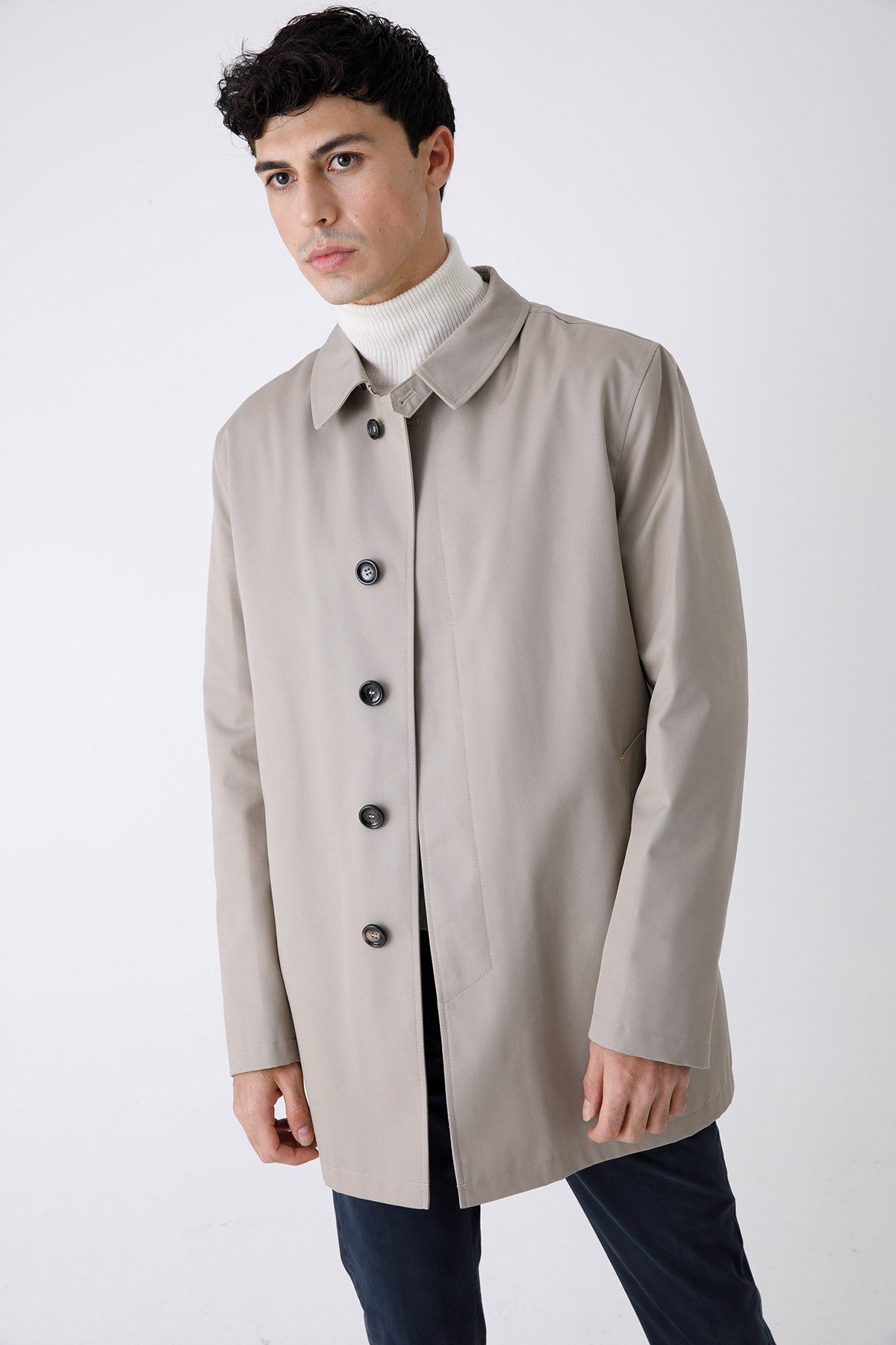 Fradi Gray İç Yelekli Trençkot-Libas Trendy Fashion Store