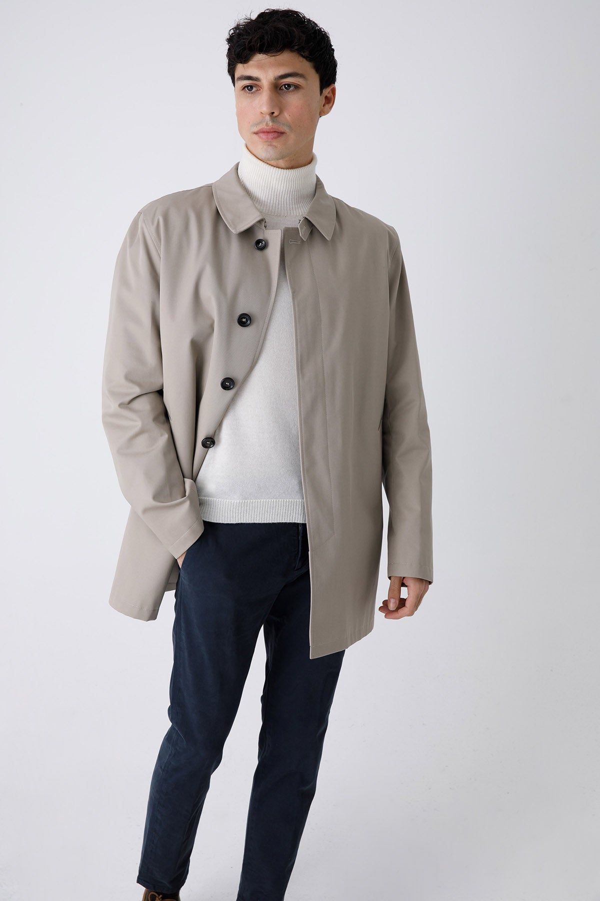 Fradi Gray İç Yelekli Trençkot-Libas Trendy Fashion Store