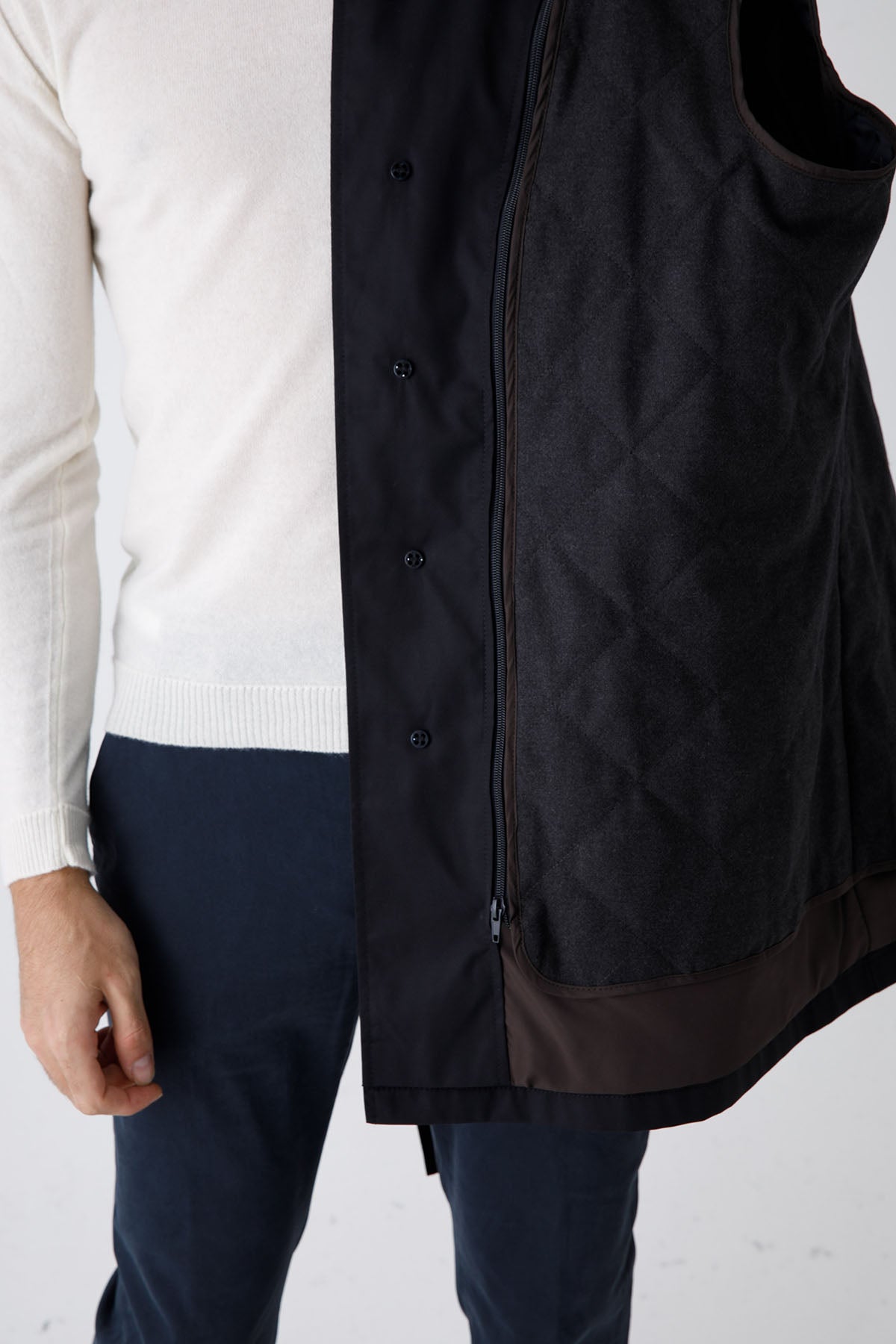 Fradi Gray İç Yelekli Trençkot-Libas Trendy Fashion Store