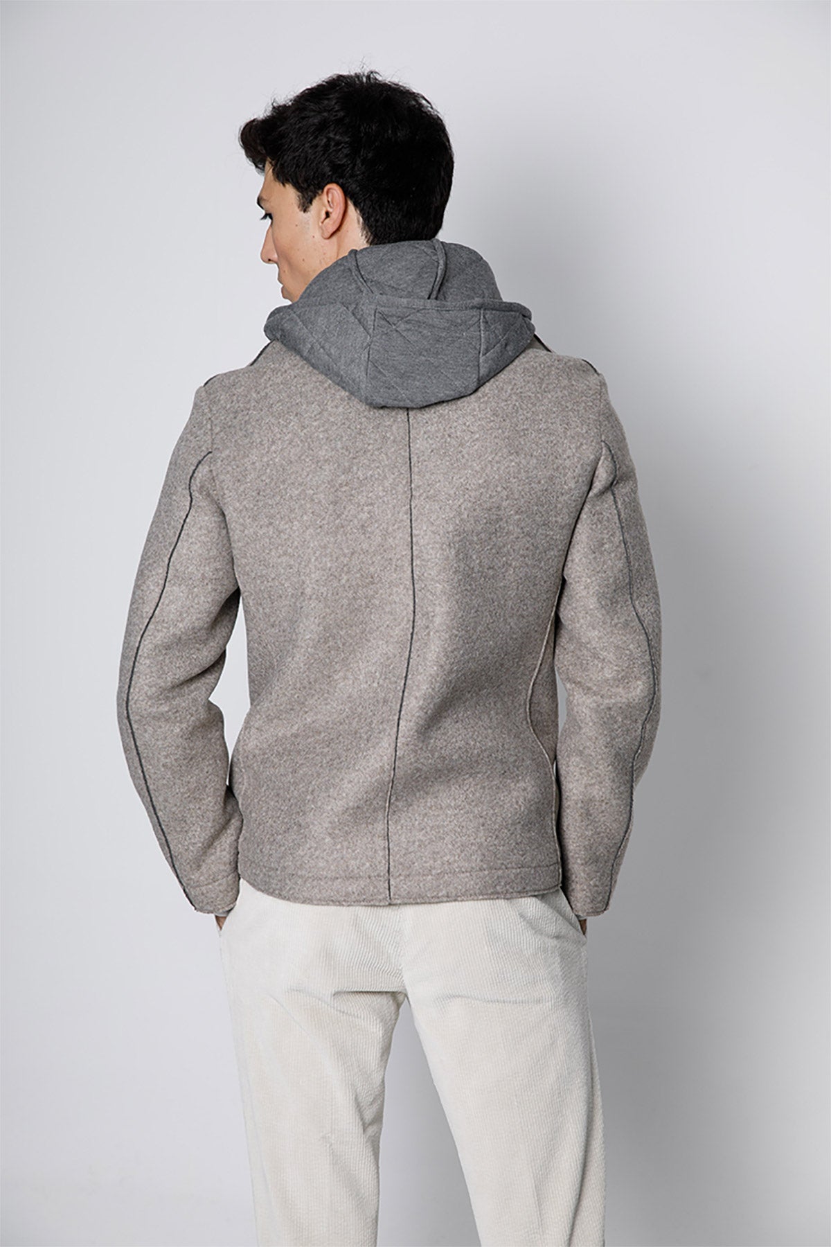 Fradi Warner Relaxed Performance Kapüşonlu Kruvaze Kaban-Libas Trendy Fashion Store