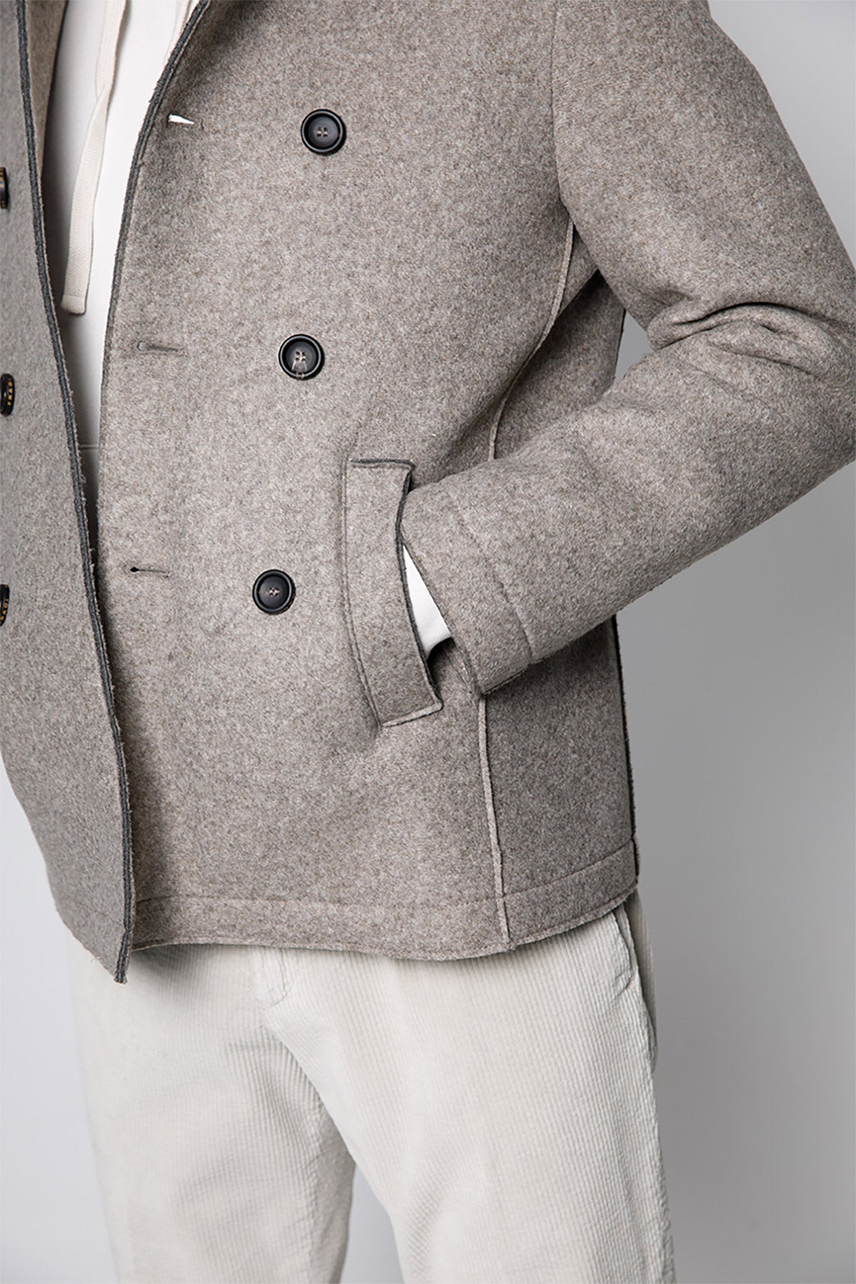 Fradi Warner Relaxed Performance Kapüşonlu Kruvaze Kaban-Libas Trendy Fashion Store