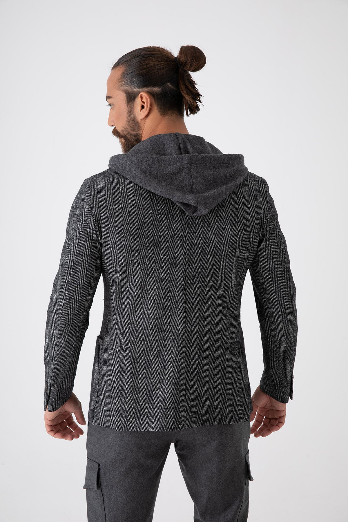 Fradi İç Yelekli Balıksırtı Yün Ceket-Libas Trendy Fashion Store