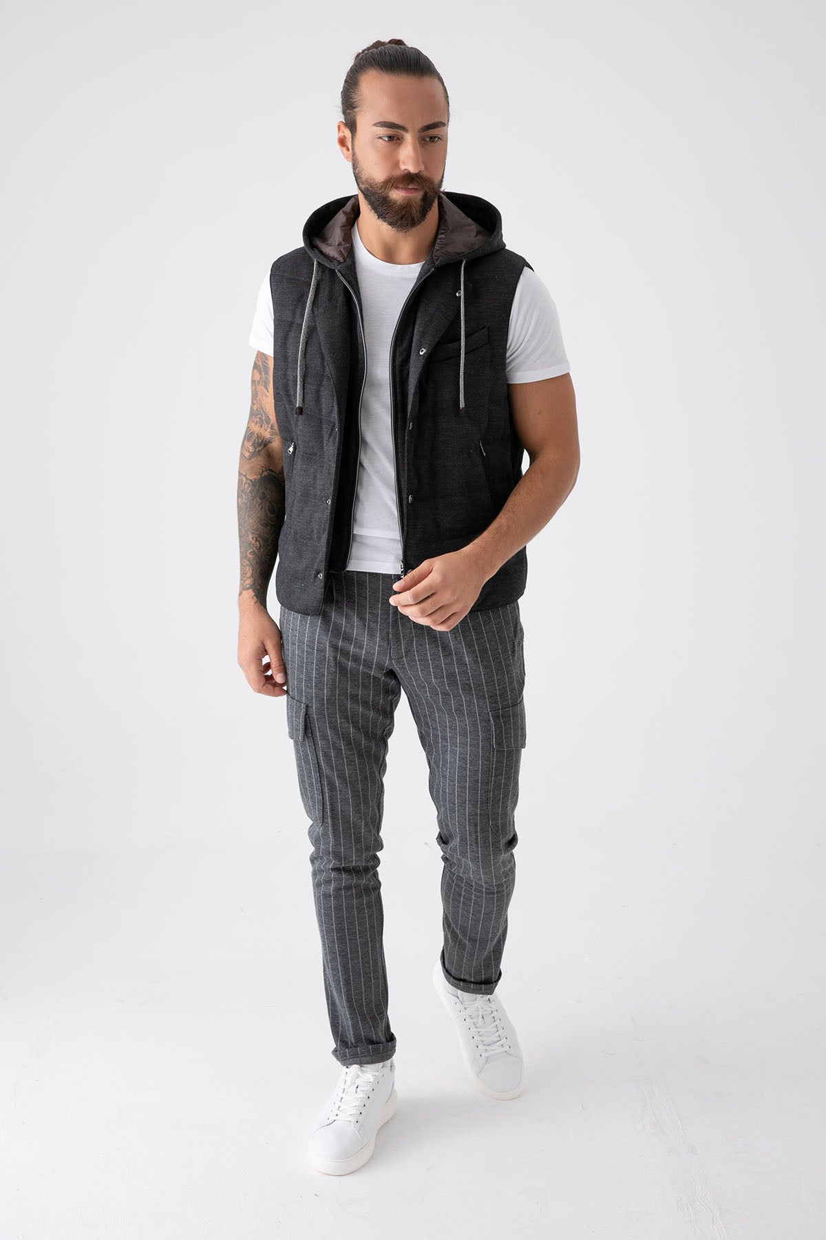 Fradi Kapüşonlu Yün Yelek-Libas Trendy Fashion Store