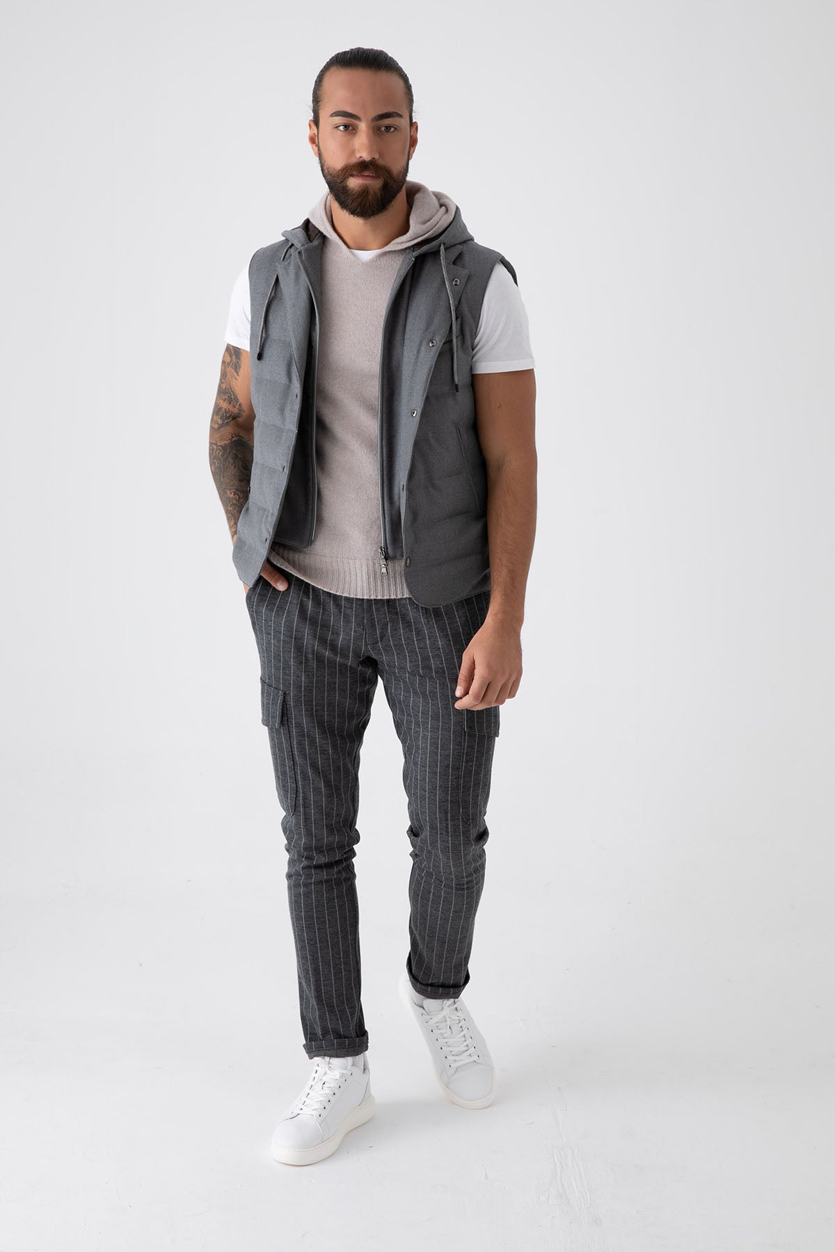 Fradi Kapüşonlu Yün Yelek-Libas Trendy Fashion Store