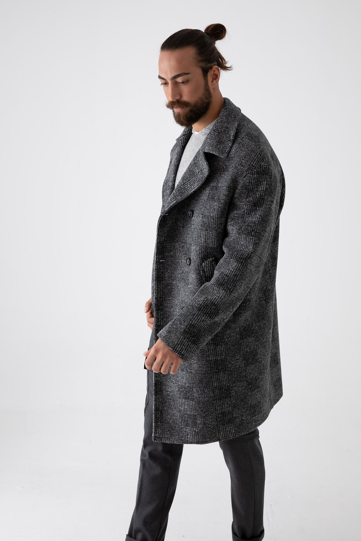 Fradi Piye Dö Pul Yün Palto-Libas Trendy Fashion Store