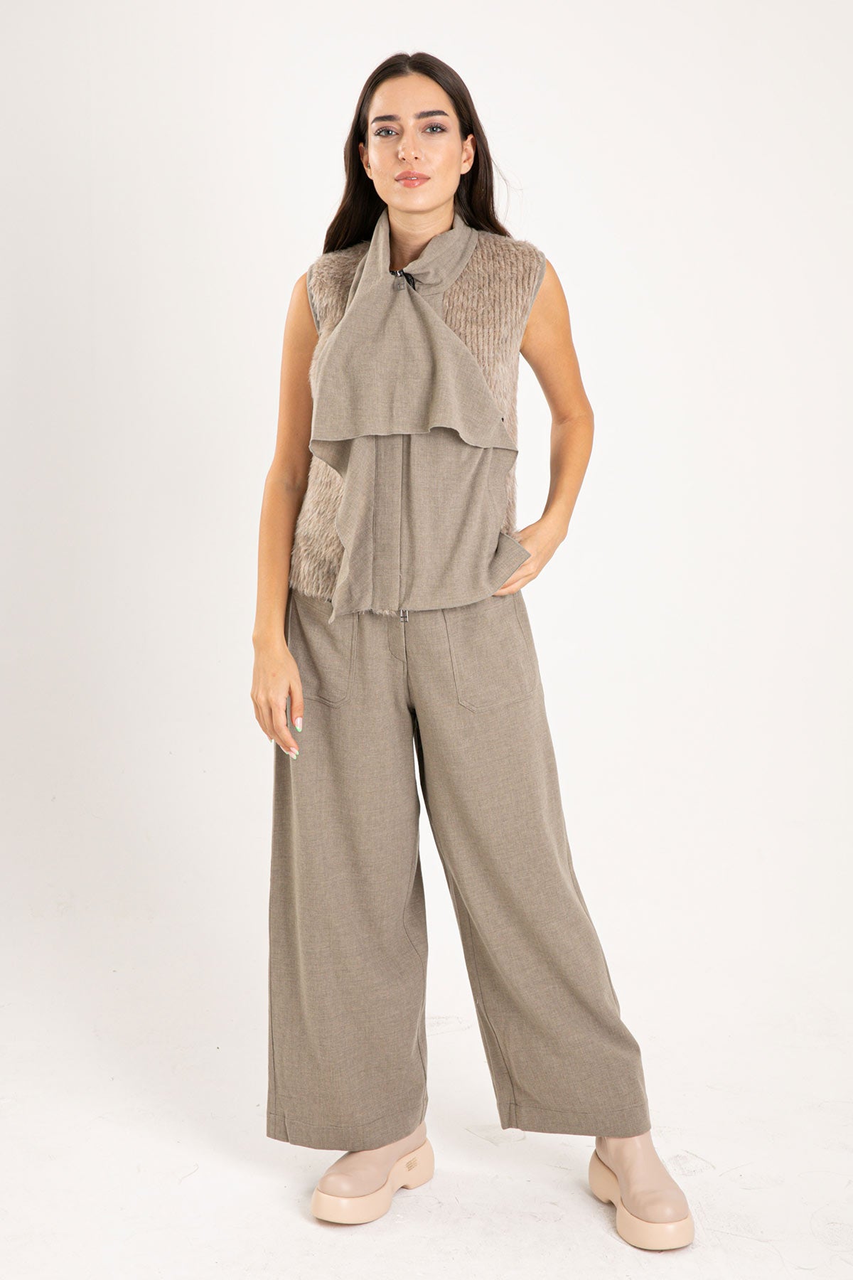 Crea Concept Spor Cepli Yüksek Bel Yün Pantolon-Libas Trendy Fashion Store