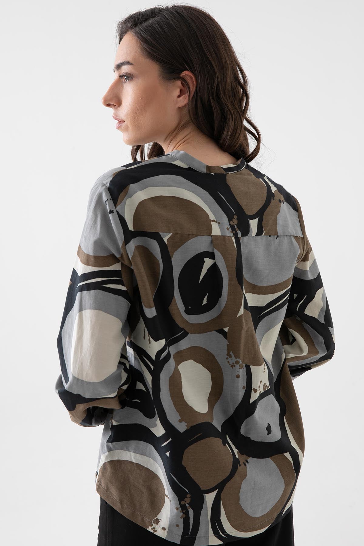 Crea Concept Etek Ucu Büzgülü İpekli Gömlek-Libas Trendy Fashion Store