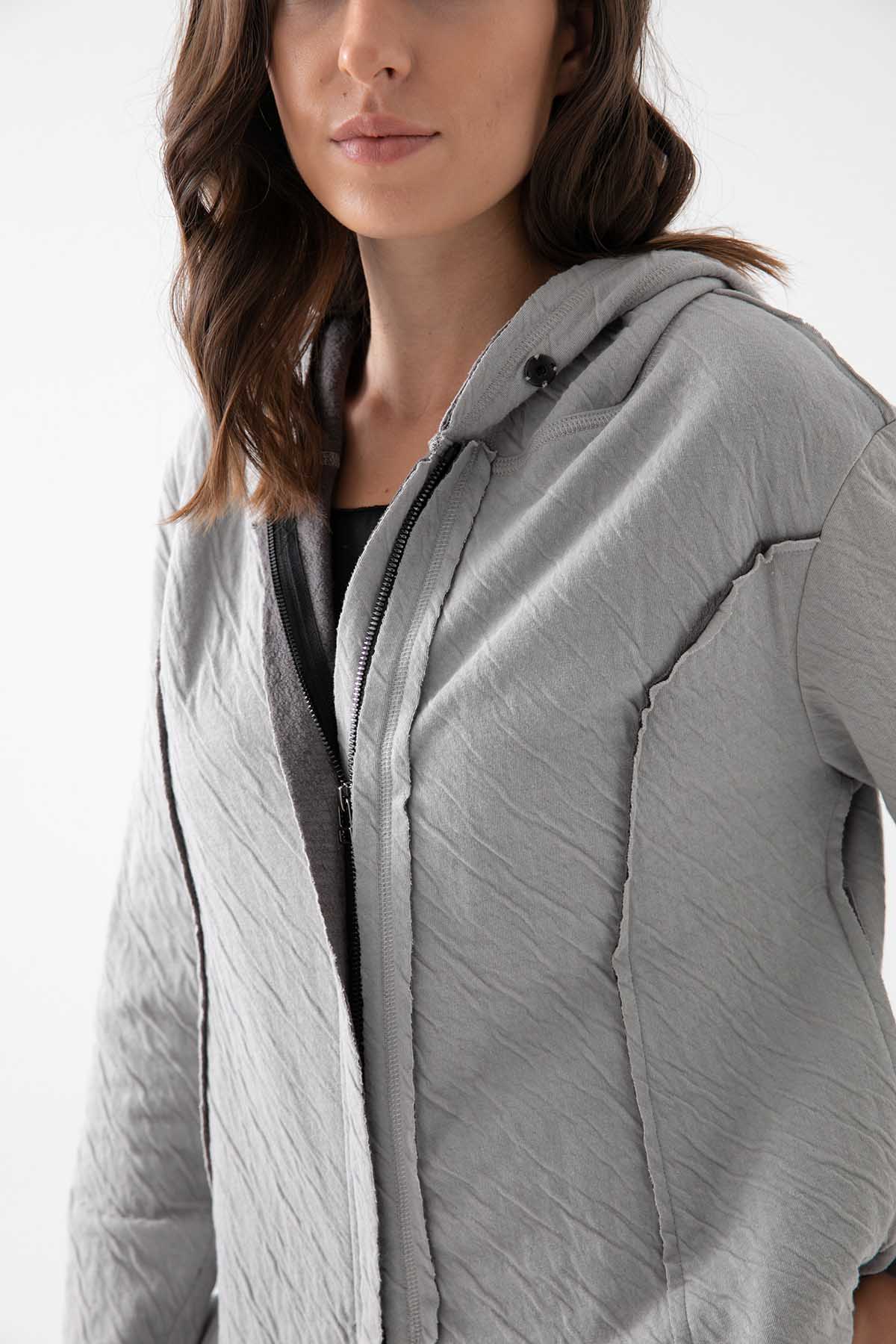 Crea Concept Kapüşonlu Triko Ceket-Libas Trendy Fashion Store