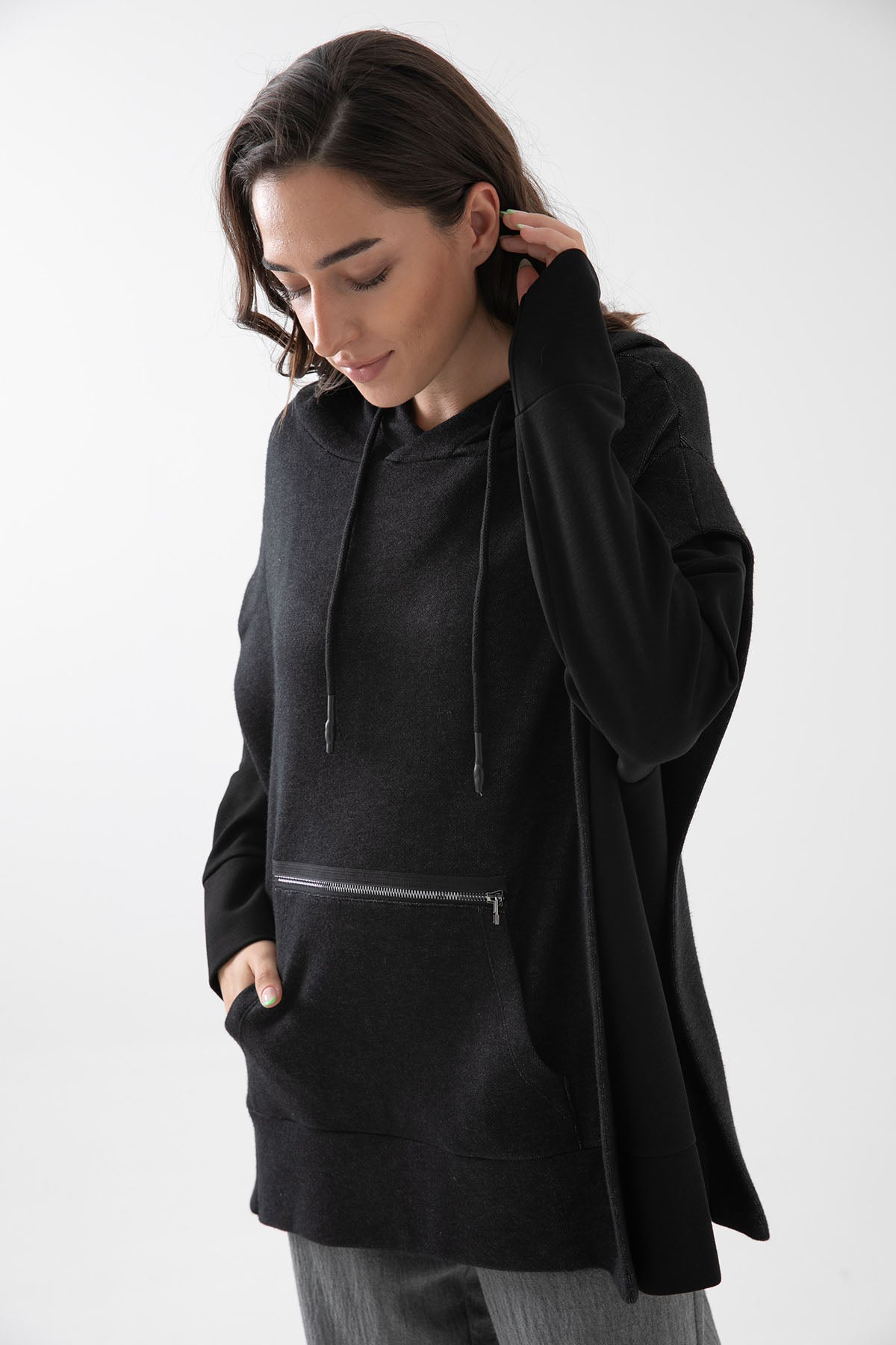 Crea Concept Kanguru Cepli Kapüşonlu Sweatshirt-Libas Trendy Fashion Store