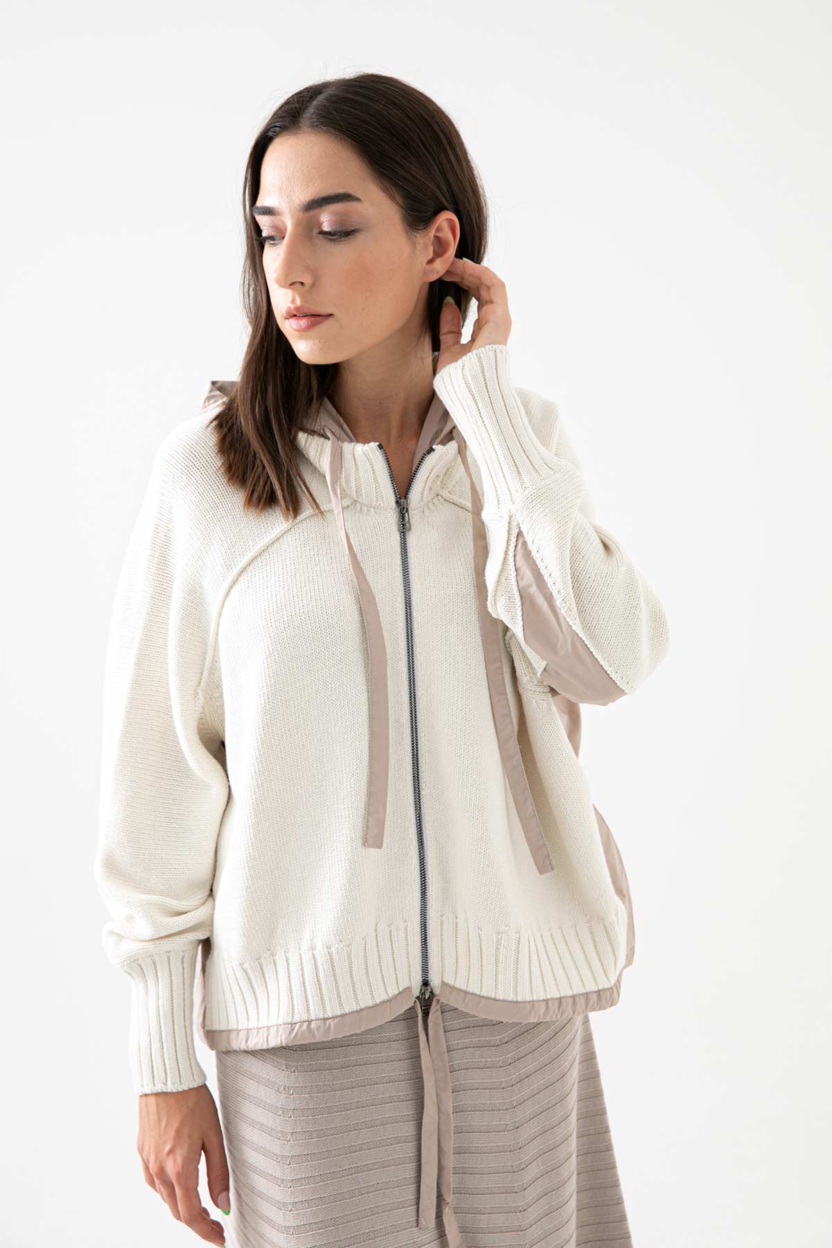 Crea Concept Kapüşonlu Yün Ceket-Libas Trendy Fashion Store