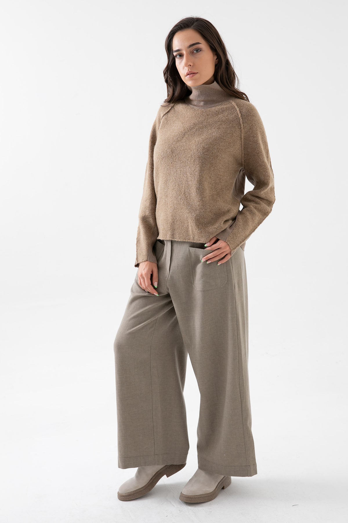 Crea Concept Balıkçı Yaka Yün Triko-Libas Trendy Fashion Store