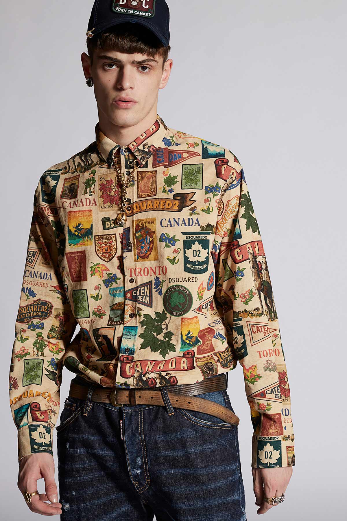 Dsquared Armalı Kadife Gömlek-Libas Trendy Fashion Store