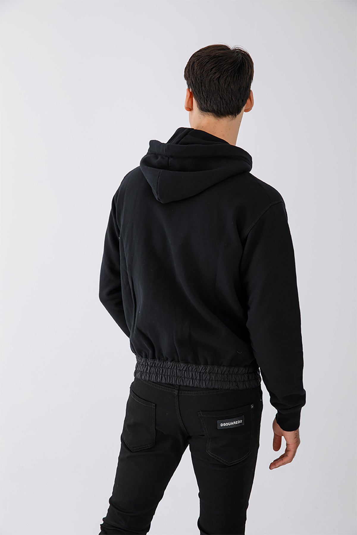 Dsquared Logolu Fermuarlı Kapüşonlu Sweatshirt Ceket-Libas Trendy Fashion Store