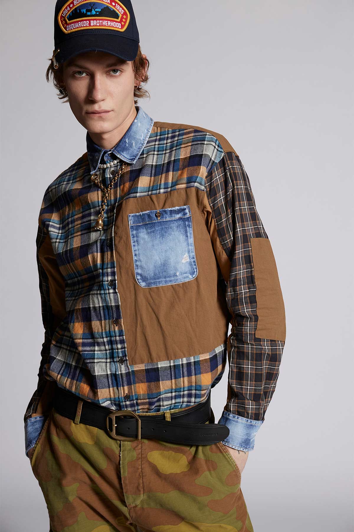 Dsquared Denim ve Ekose Geniş Kesim Gömlek-Libas Trendy Fashion Store