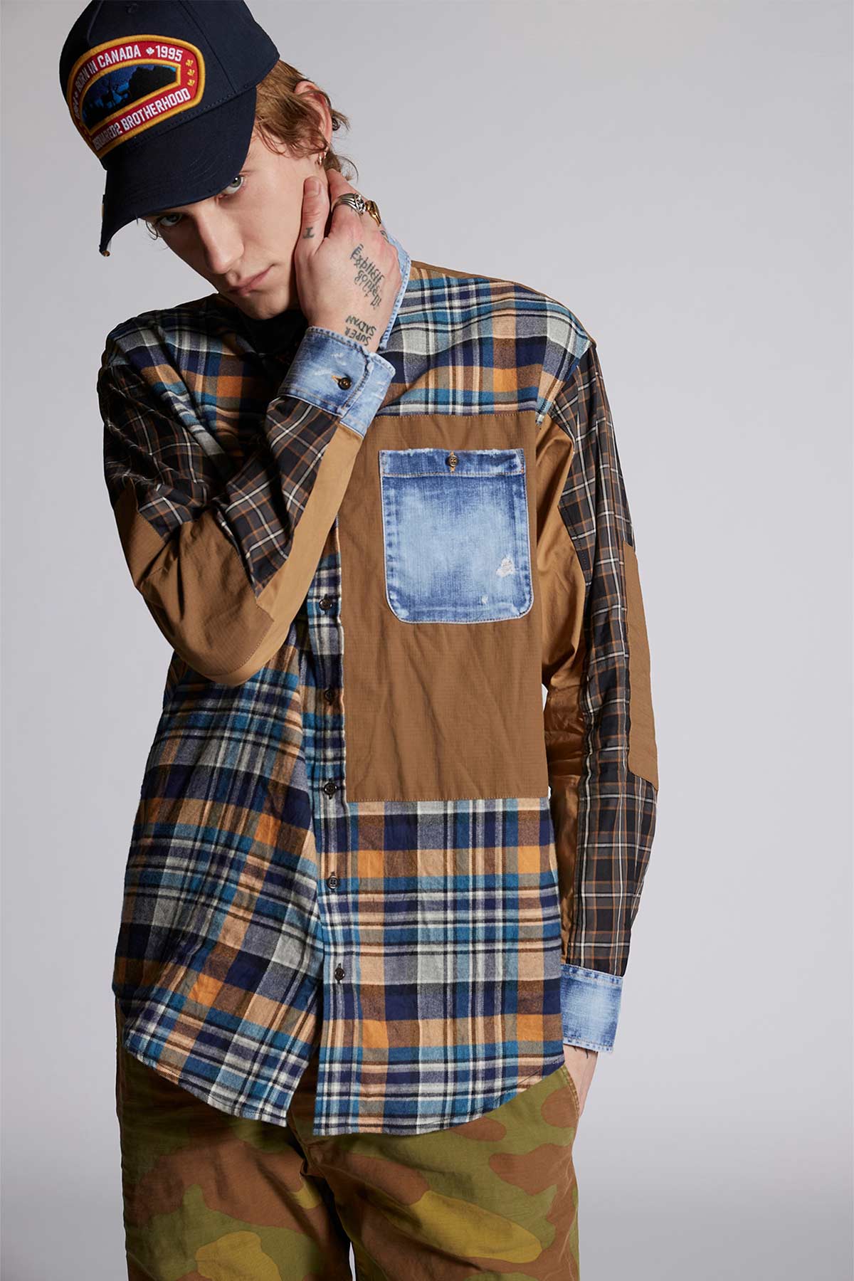 Dsquared Denim ve Ekose Geniş Kesim Gömlek-Libas Trendy Fashion Store