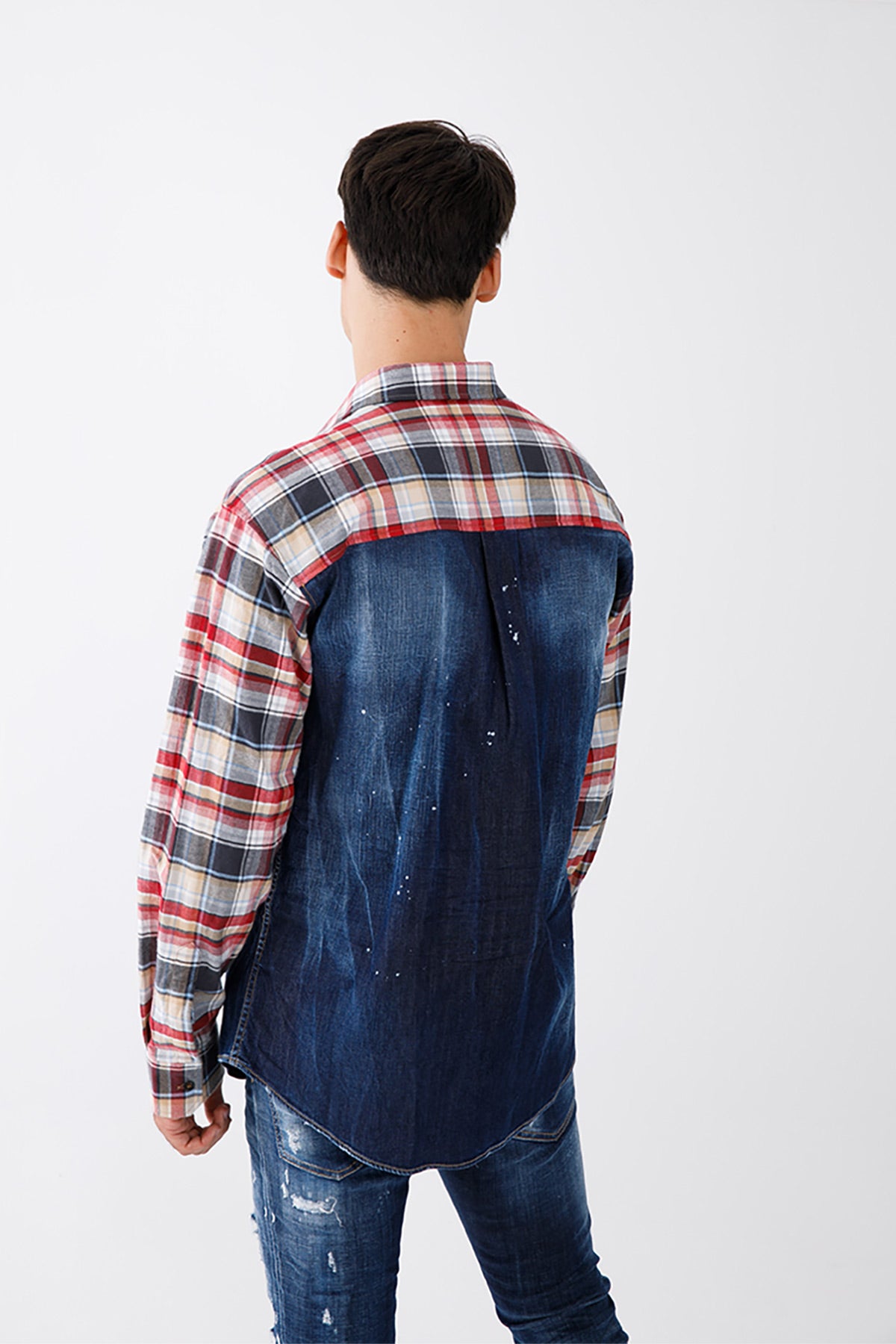 Dsquared Ekoseli Cep Detaylı Denim Gömlek-Libas Trendy Fashion Store