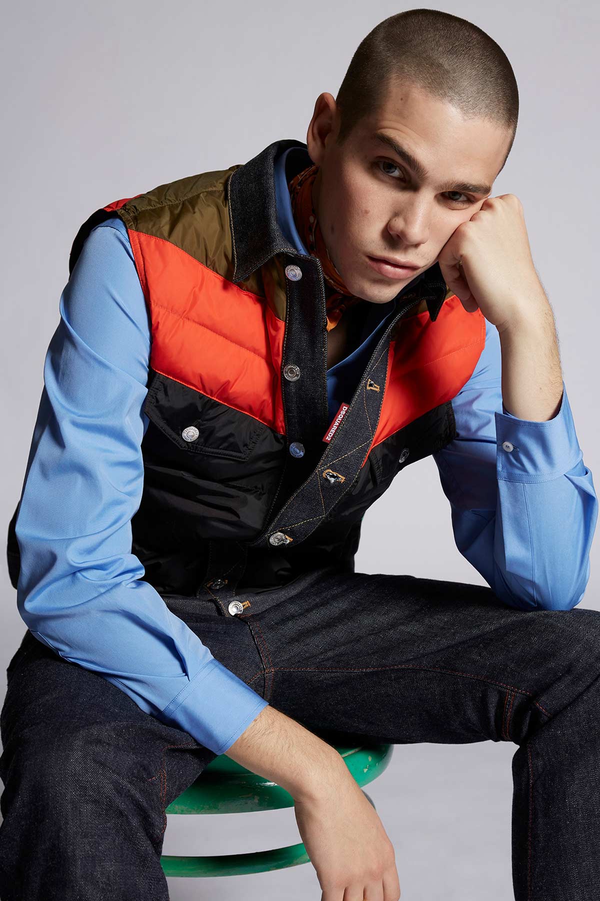 Dsquared Denim Kombinasyonlu Puffer Yelek-Libas Trendy Fashion Store