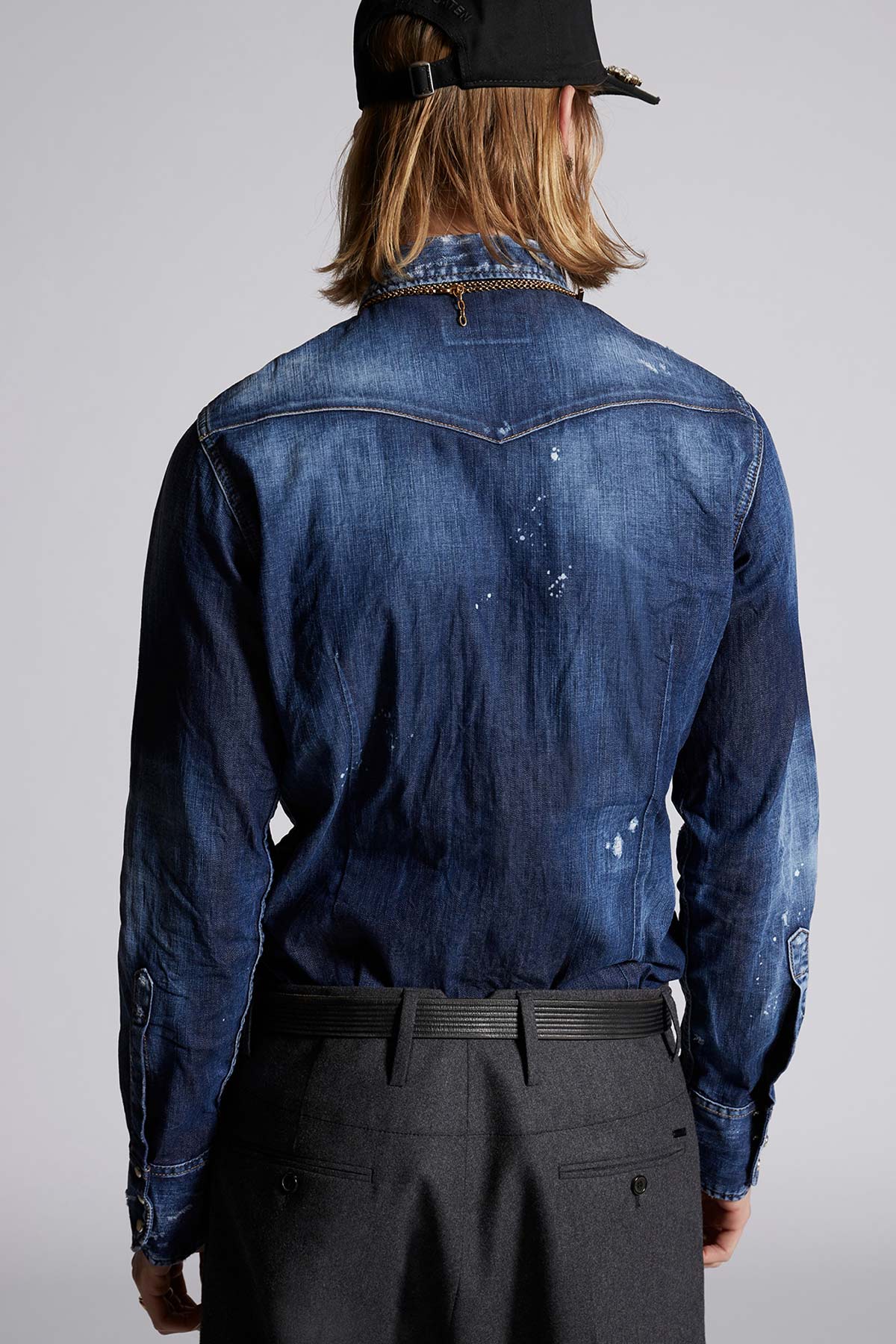 Dsquared Yıkamalı Streç Denim Gömlek-Libas Trendy Fashion Store