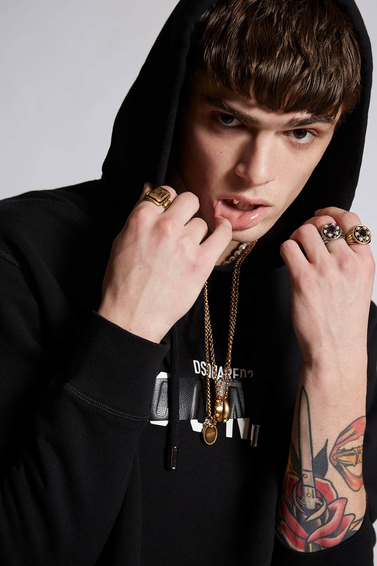 Dsquared Icon Logolu Kapüşonlu Sweatshirt-Libas Trendy Fashion Store