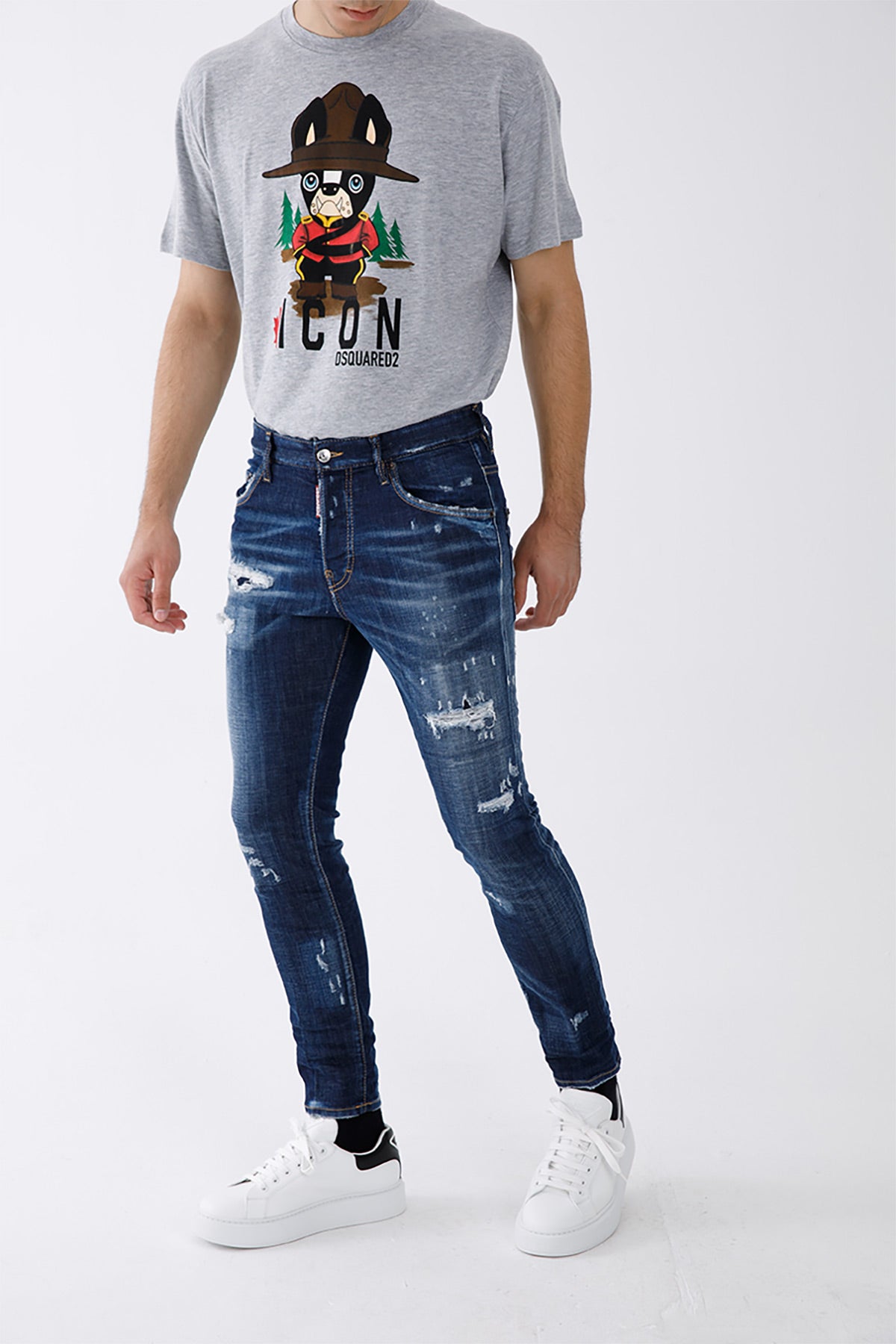 Dsquared Skater Yırtık Detaylı Streç Jeans-Libas Trendy Fashion Store