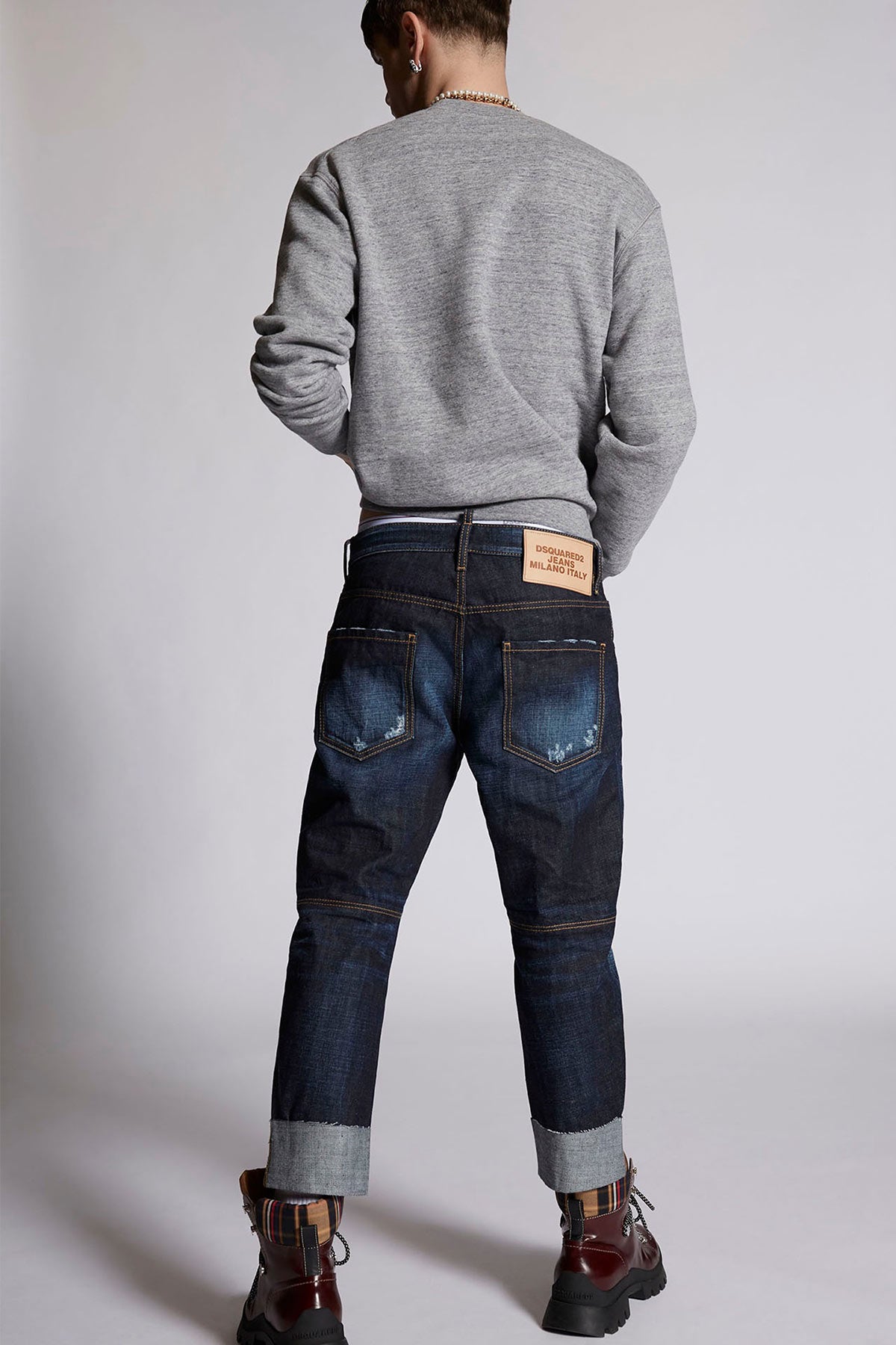 Dsquared Sailor Katlı Kısa Paça Rahat Kesim Jeans-Libas Trendy Fashion Store