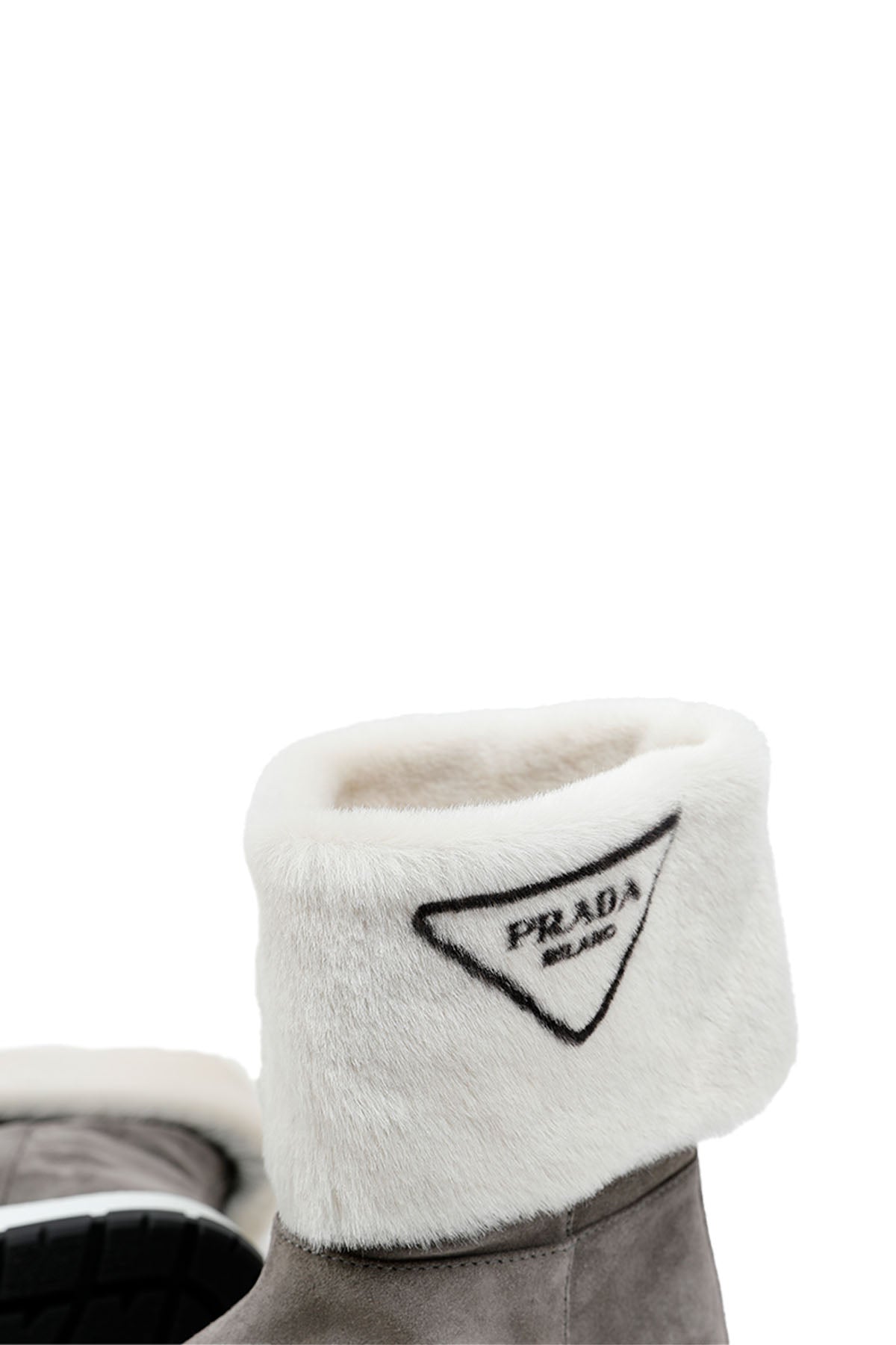 Prada İçi Kürklü Logolu Süet Bot-Libas Trendy Fashion Store
