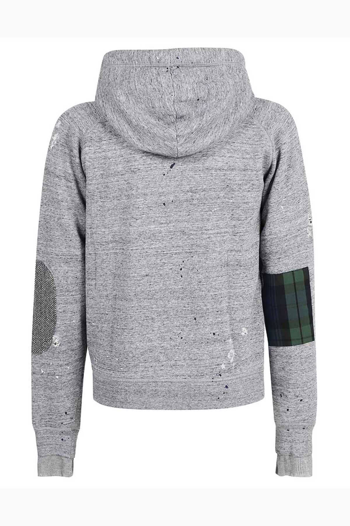 Dsquared Fermuarlı Patchwork Sweatshirt Ceket-Libas Trendy Fashion Store