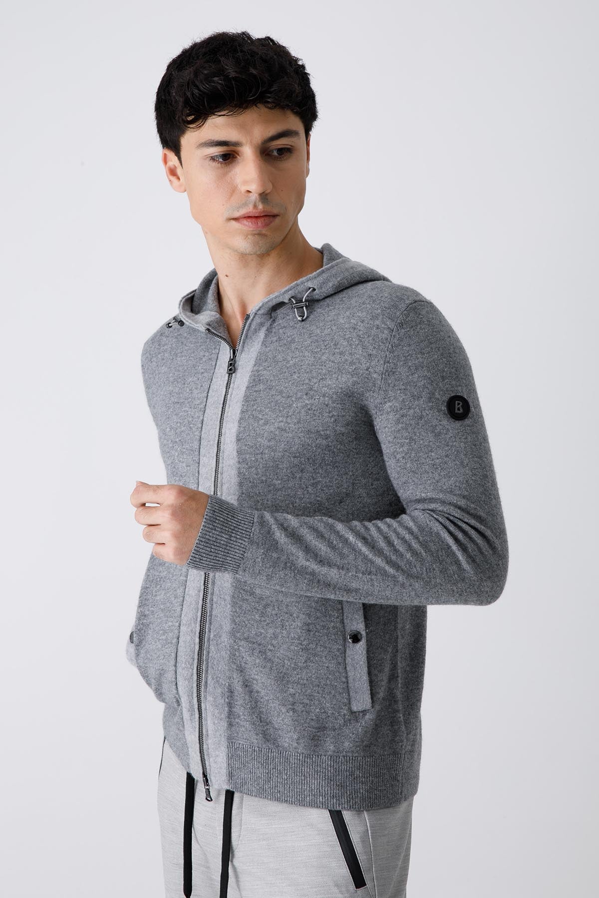 Bogner Farid Fermuarlı Kaşmirli Yün Sweatshirt Ceket-Libas Trendy Fashion Store