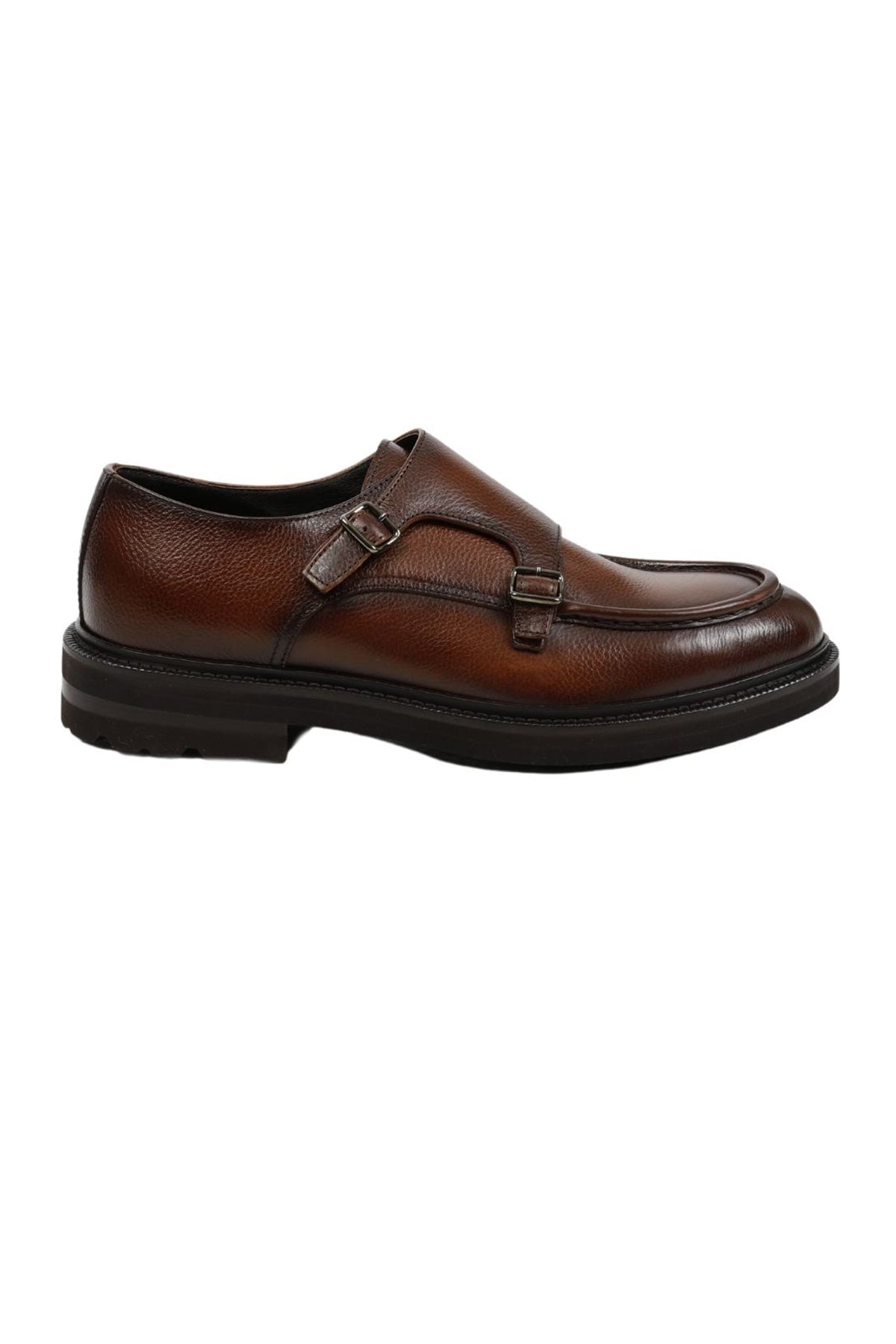 Henderson Vibram Taban Çift Tokalı Deri Loafer Ayakkabı-Libas Trendy Fashion Store