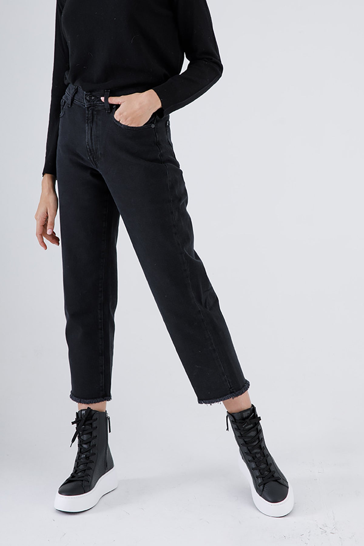 7 For All Mankind Modern Straight Fit Yüksek Bel Jeans-Libas Trendy Fashion Store