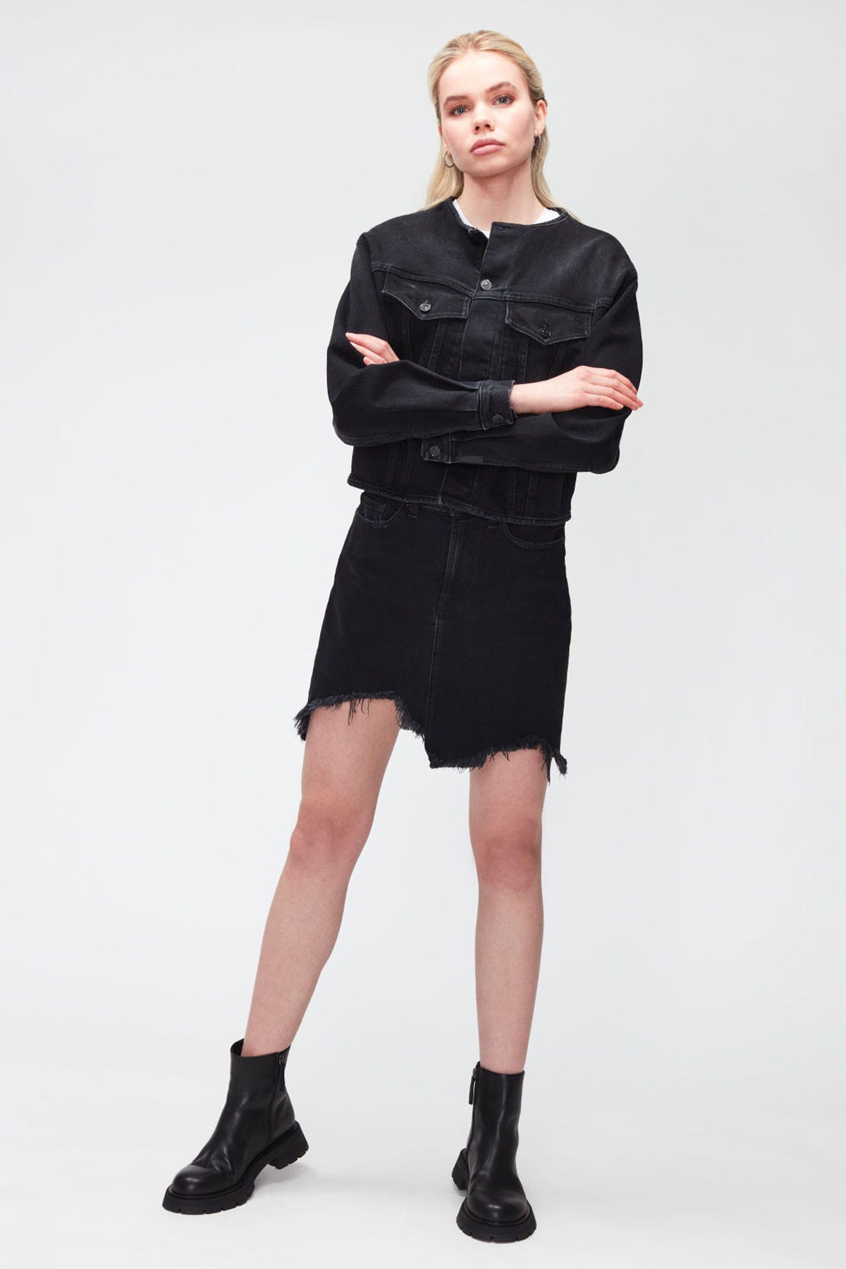 7 For All Mankind Gabi Denim Ceket-Libas Trendy Fashion Store