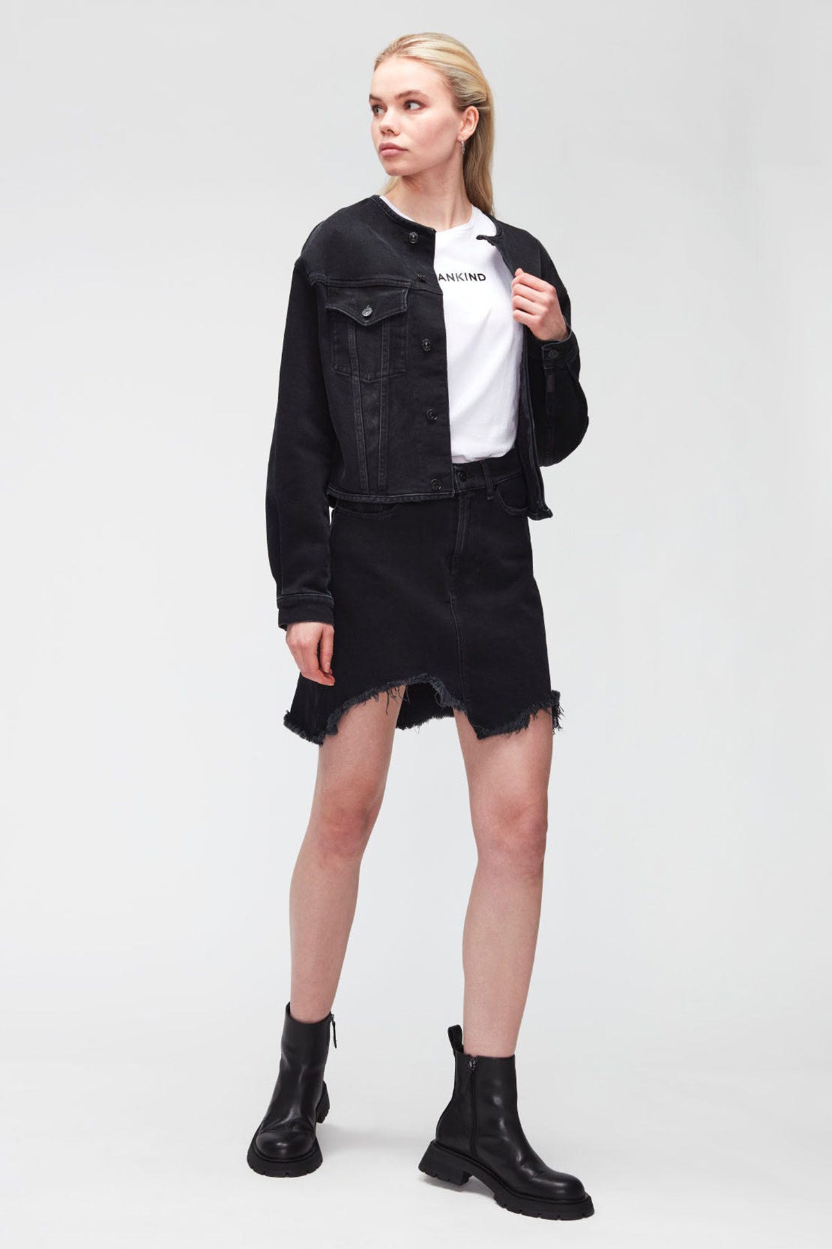 7 For All Mankind Gabi Denim Ceket-Libas Trendy Fashion Store