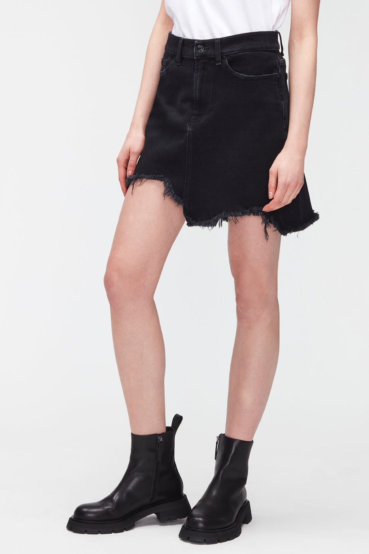 7 For All Mankind Keira Denim Mini Etek-Libas Trendy Fashion Store