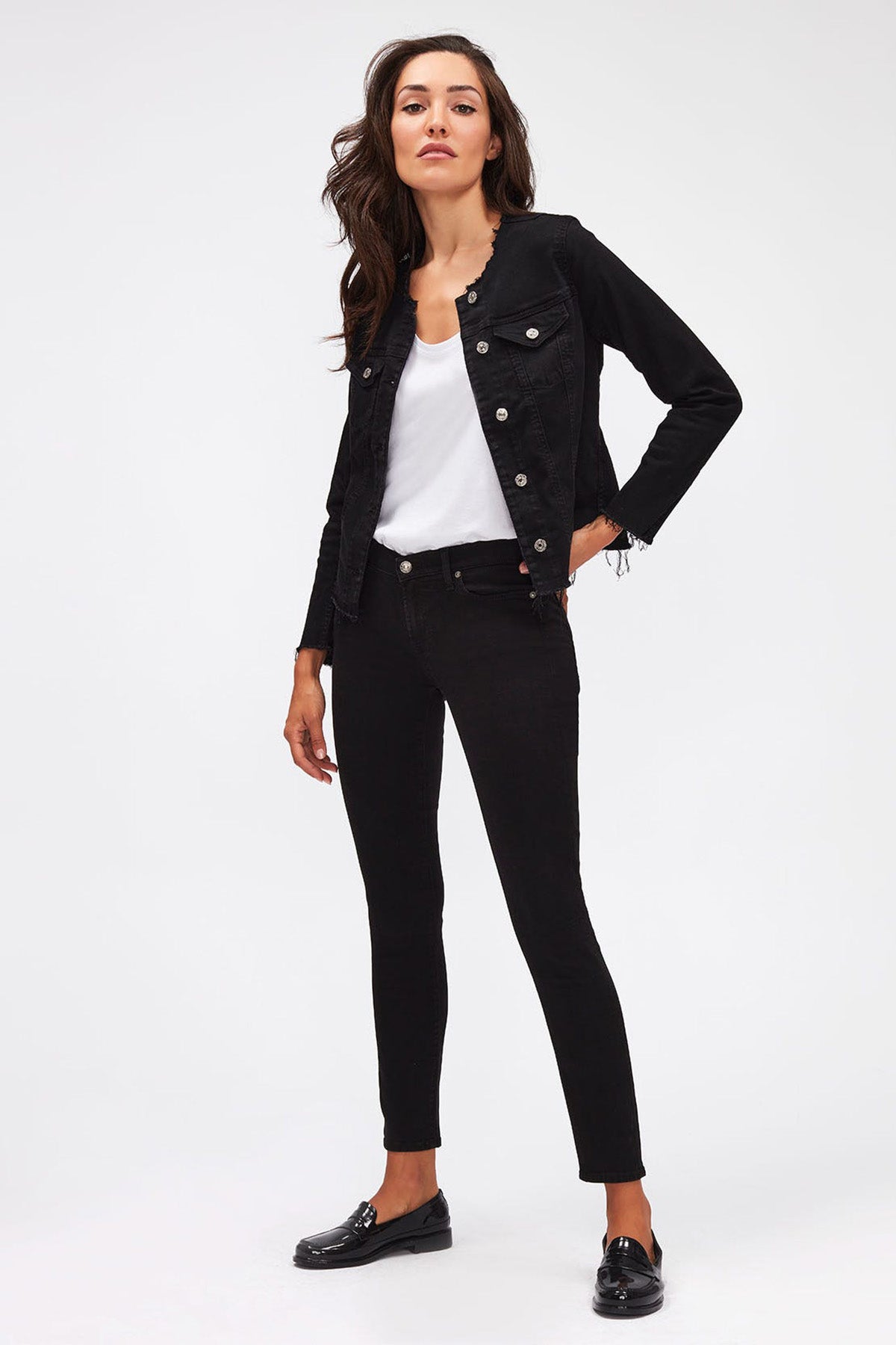 7 For All Mankind B Air Streç Denim Ceket-Libas Trendy Fashion Store