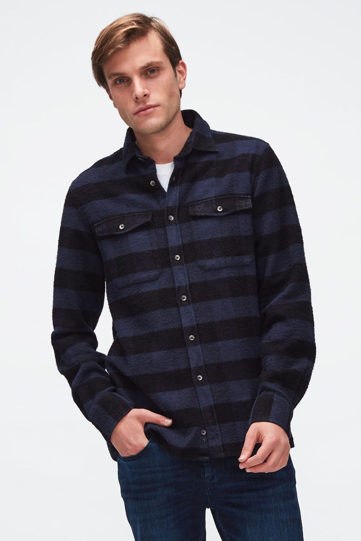 7 For All Mankind Kareli Overshirt Gömlek-Libas Trendy Fashion Store