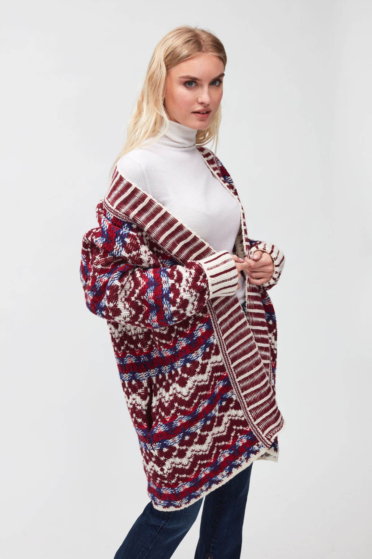 7 For All Mankind Çift Taraflı Örgü Yün Ceket-Libas Trendy Fashion Store