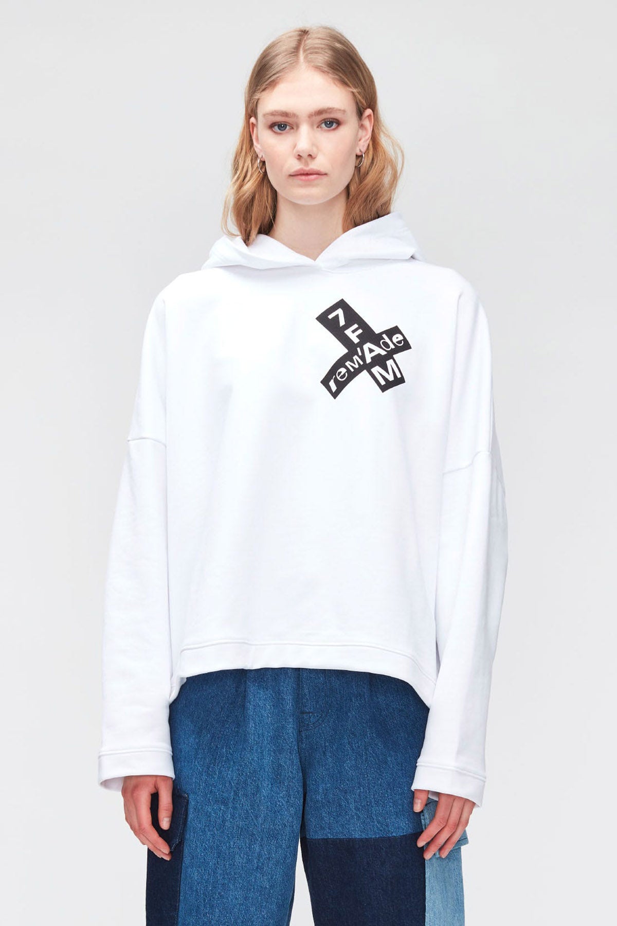 7 For All Mankind Geniş Kesim Kapüşonlu Sweatshirt-Libas Trendy Fashion Store