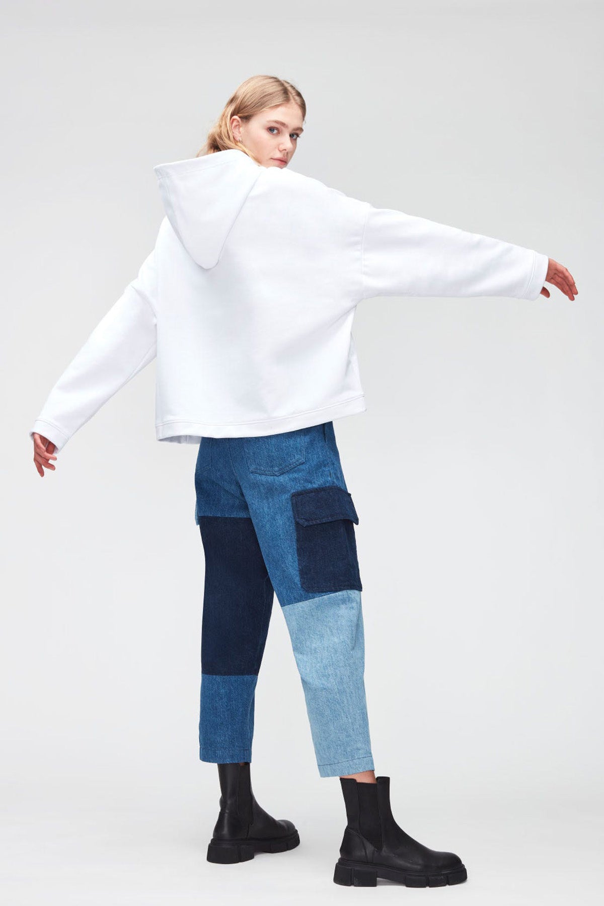 7 For All Mankind Geniş Kesim Kapüşonlu Sweatshirt-Libas Trendy Fashion Store