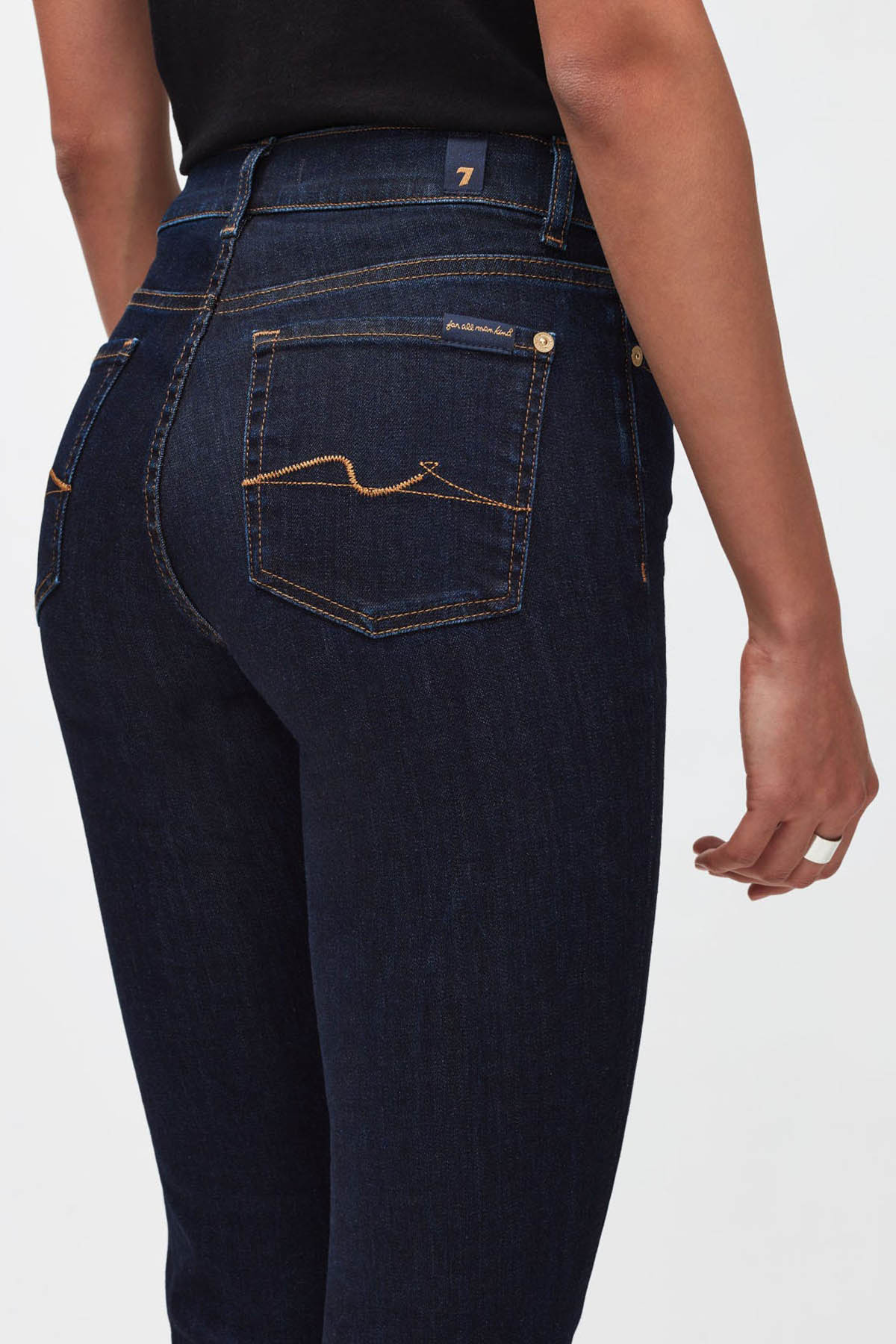 7 For All Mankind Yüksek Bel Straight Crop Jeans-Libas Trendy Fashion Store