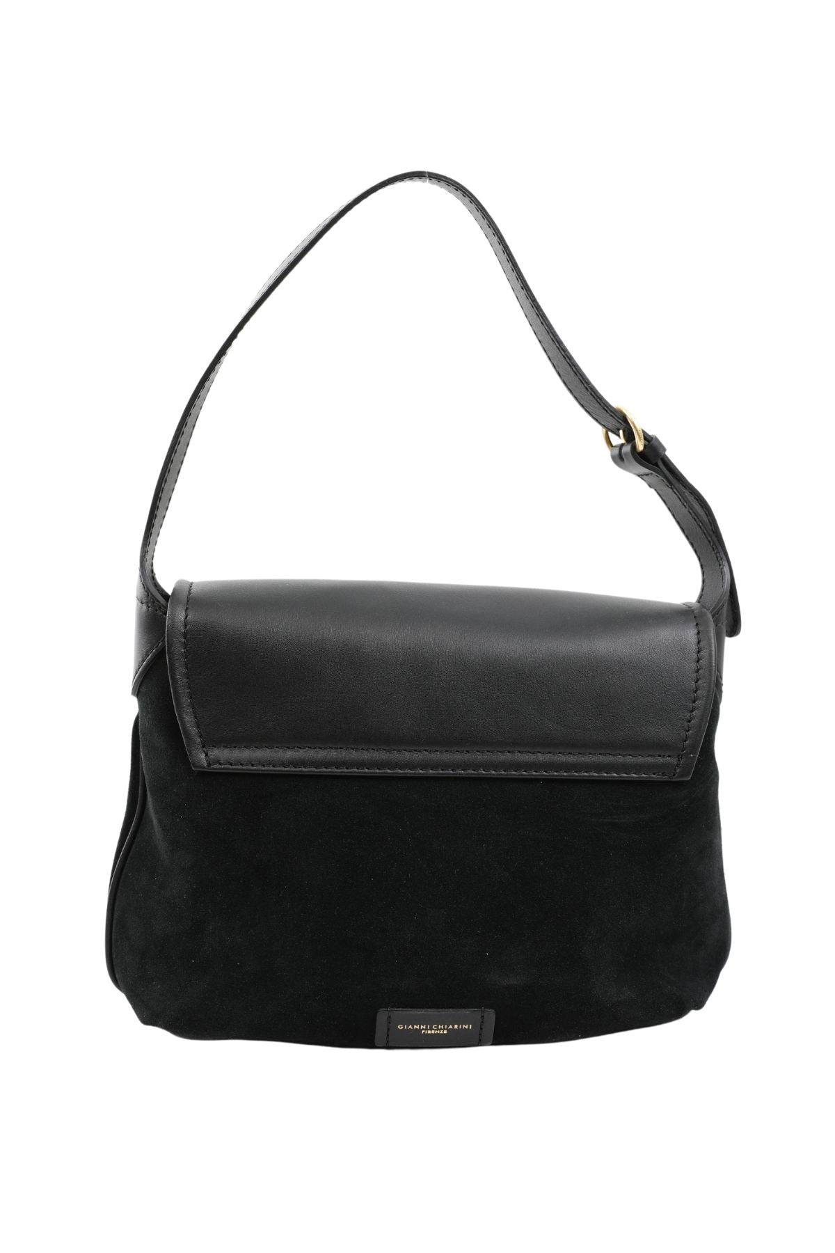 Gianni Chiarini Demi Deri Kapaklı Süet Çanta-Libas Trendy Fashion Store