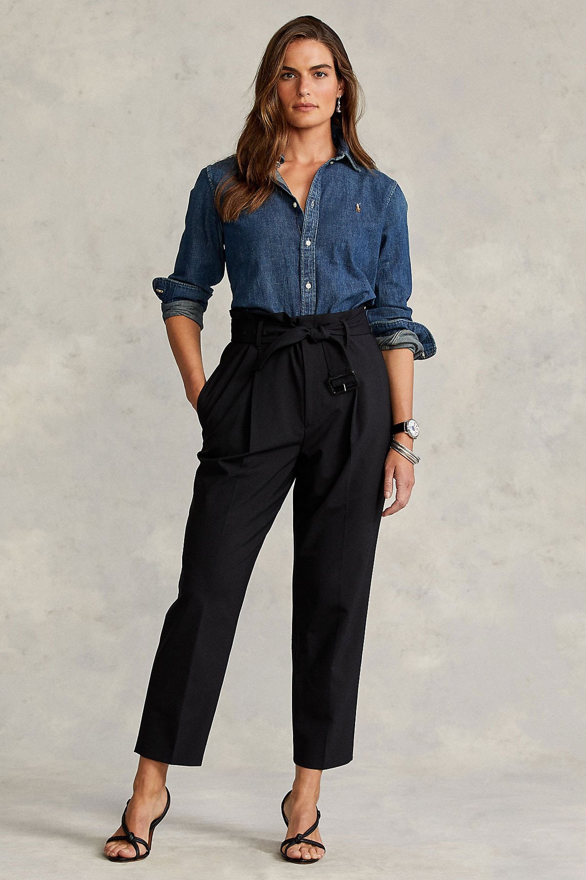 Polo Ralph Lauren Custom Fit Denim Gömlek-Libas Trendy Fashion Store