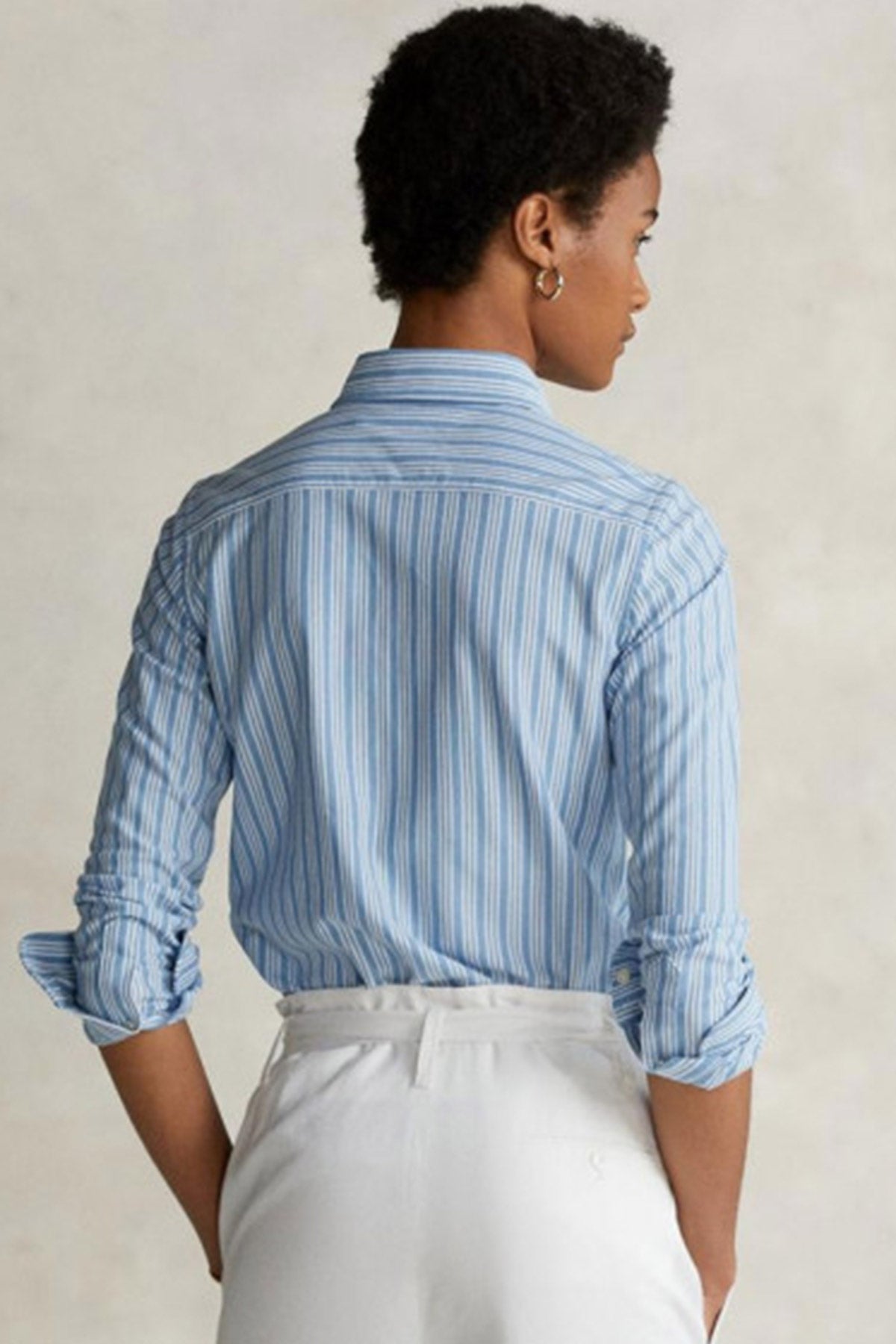 Polo Ralph Lauren Çizgili Knit Oxford Gömlek-Libas Trendy Fashion Store