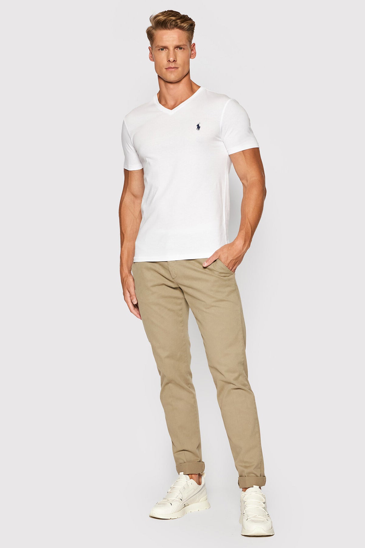 Polo Ralph Lauren Custom Slim Fit V Yaka T-shirt-Libas Trendy Fashion Store