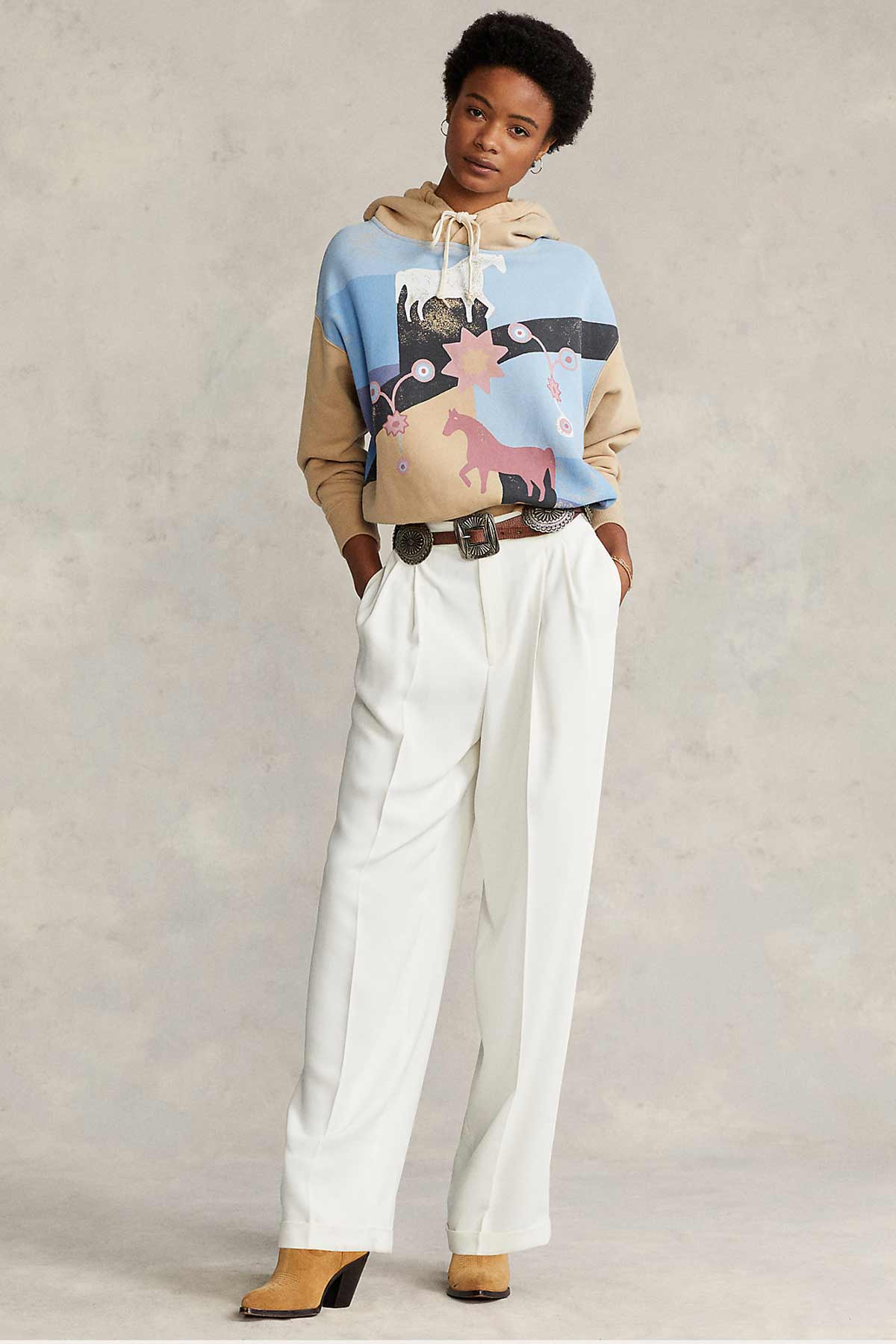 Polo Ralph Lauren Kapüşonlu Desenli Sweatshirt-Libas Trendy Fashion Store