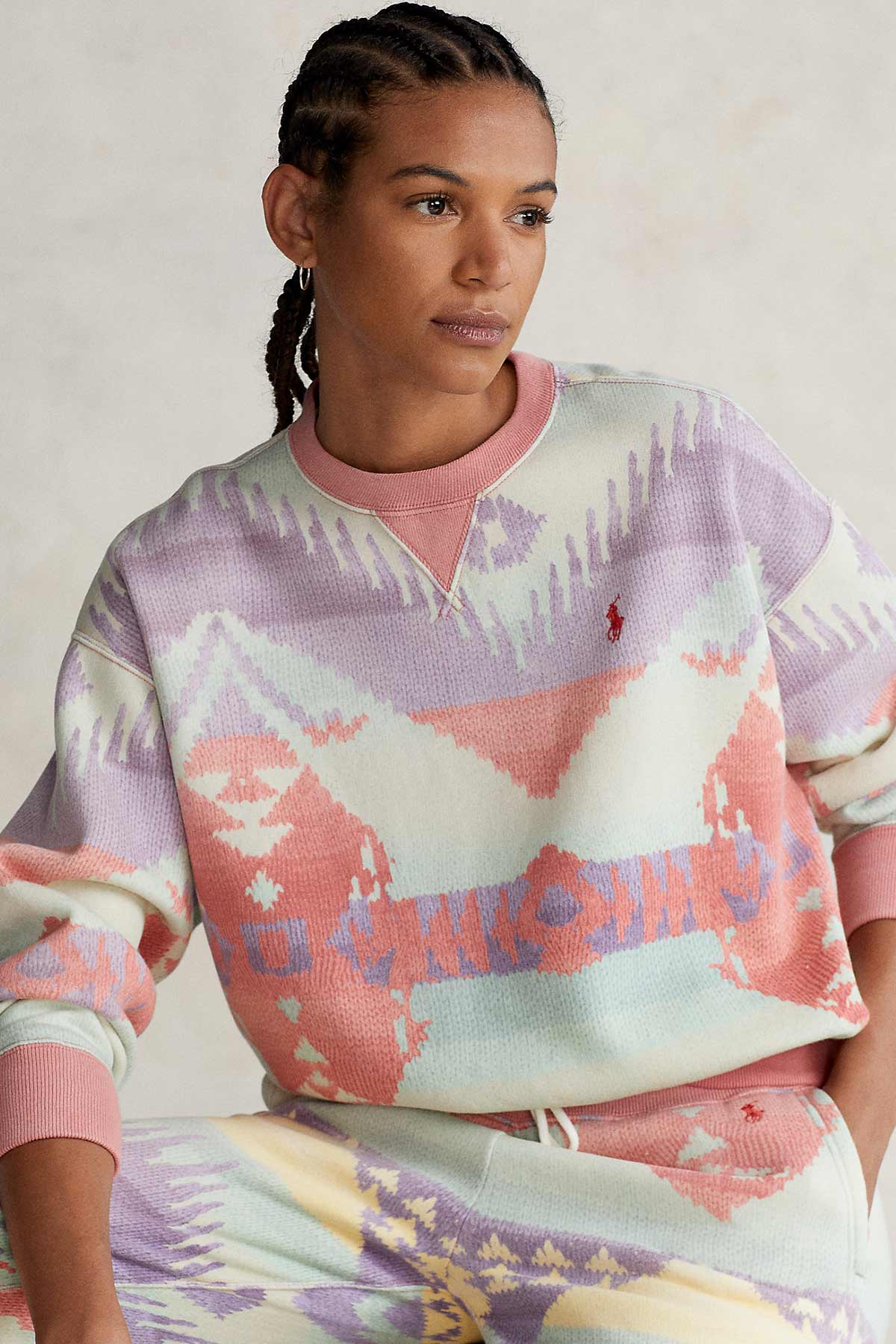 Polo Ralph Lauren Etnik Desenli Sweatshirt-Libas Trendy Fashion Store